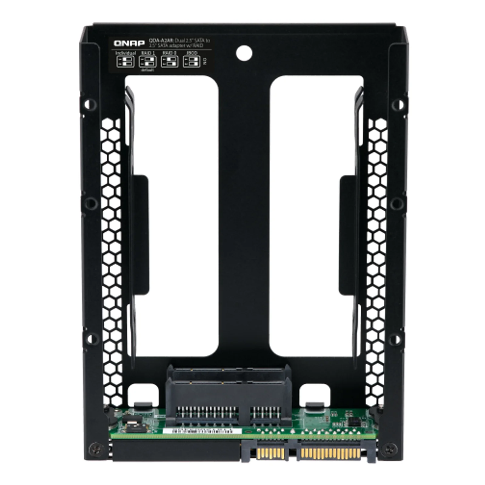 QNAP QDA-A2AR Boîtier de disques de stockage Boîtier disque dur/SSD Noir 2.5"