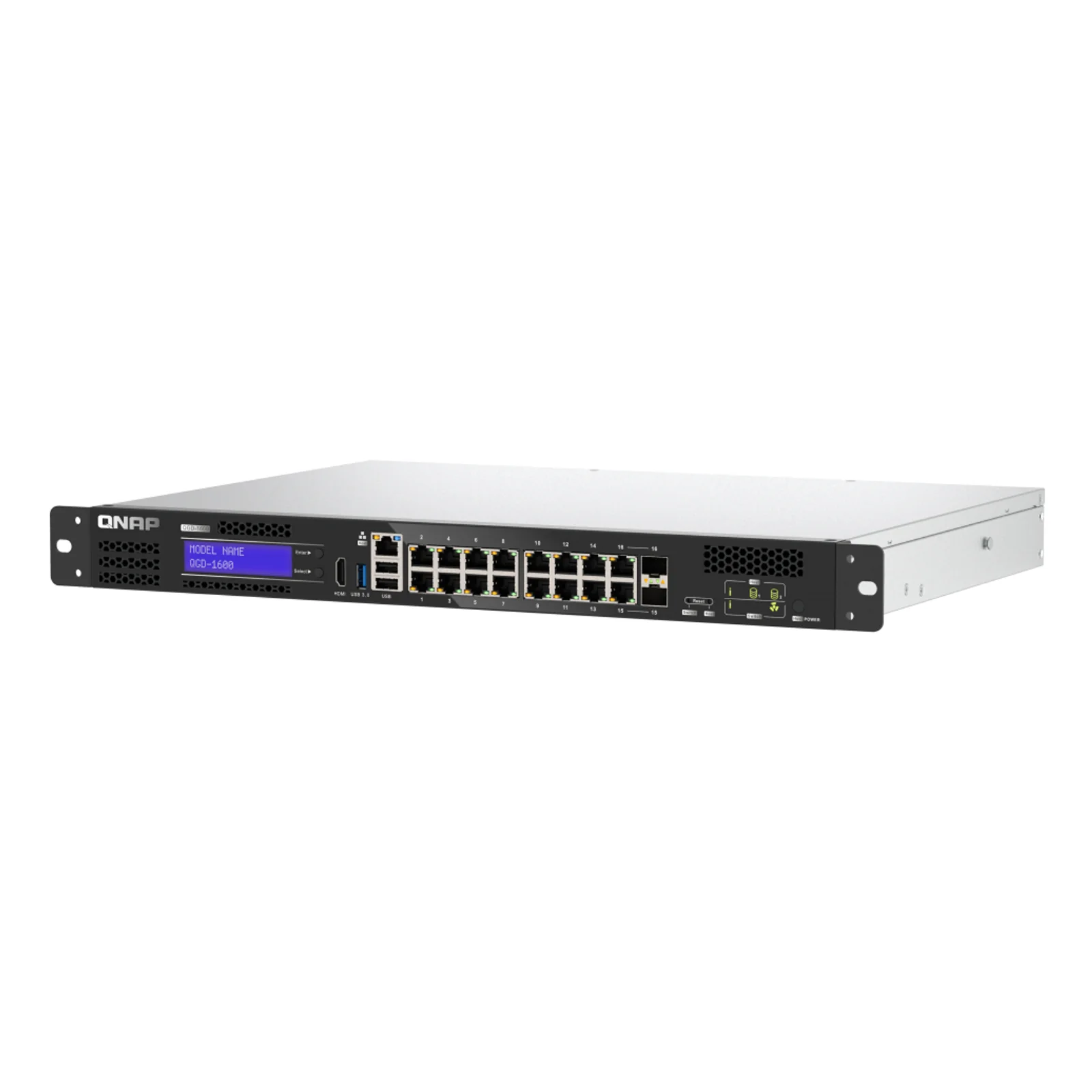 QNAP QGD-1600 Géré Gigabit Ethernet (10/100/1000) 1U Noir, Gris