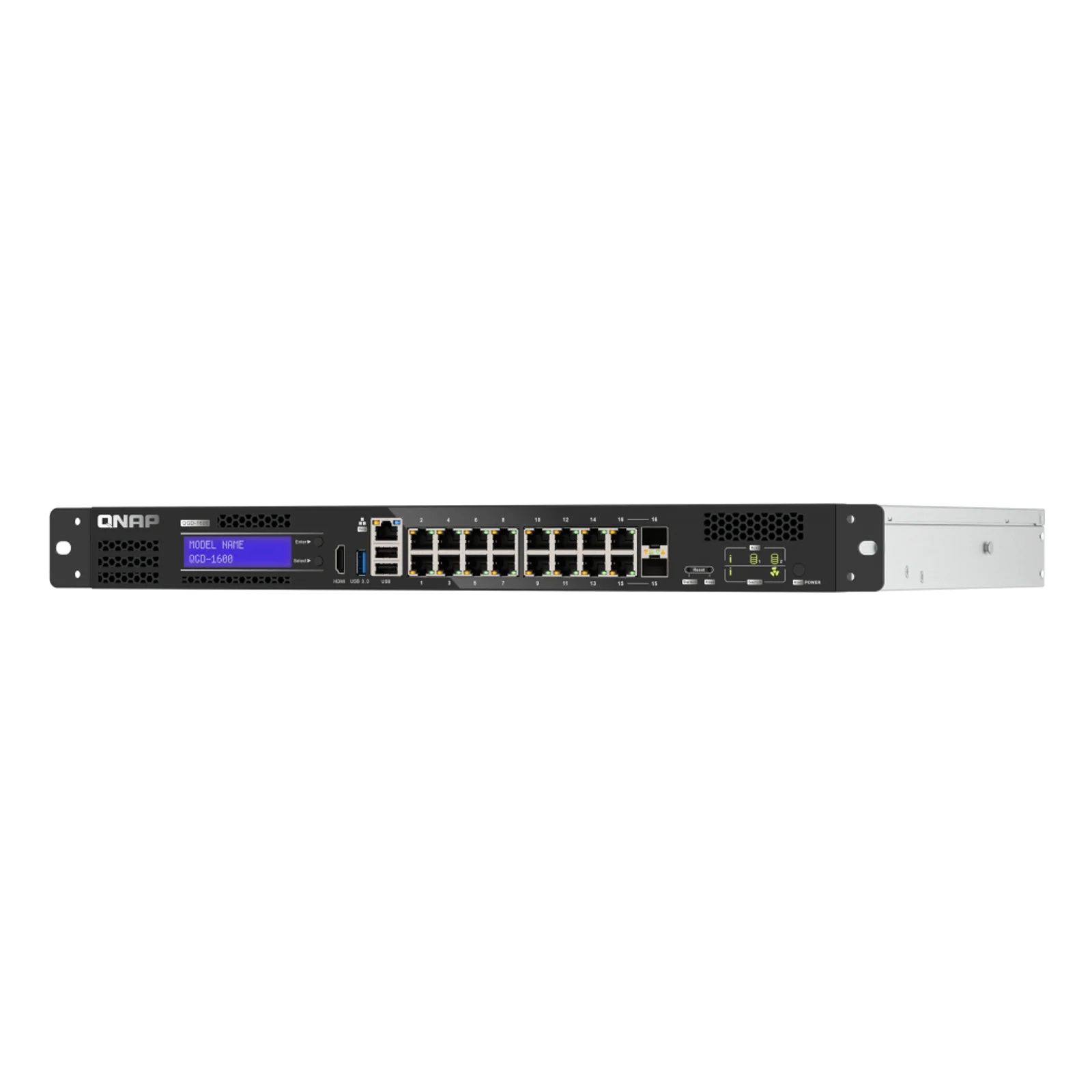QNAP QGD-1600 Géré Gigabit Ethernet (10/100/1000) 1U Noir, Gris