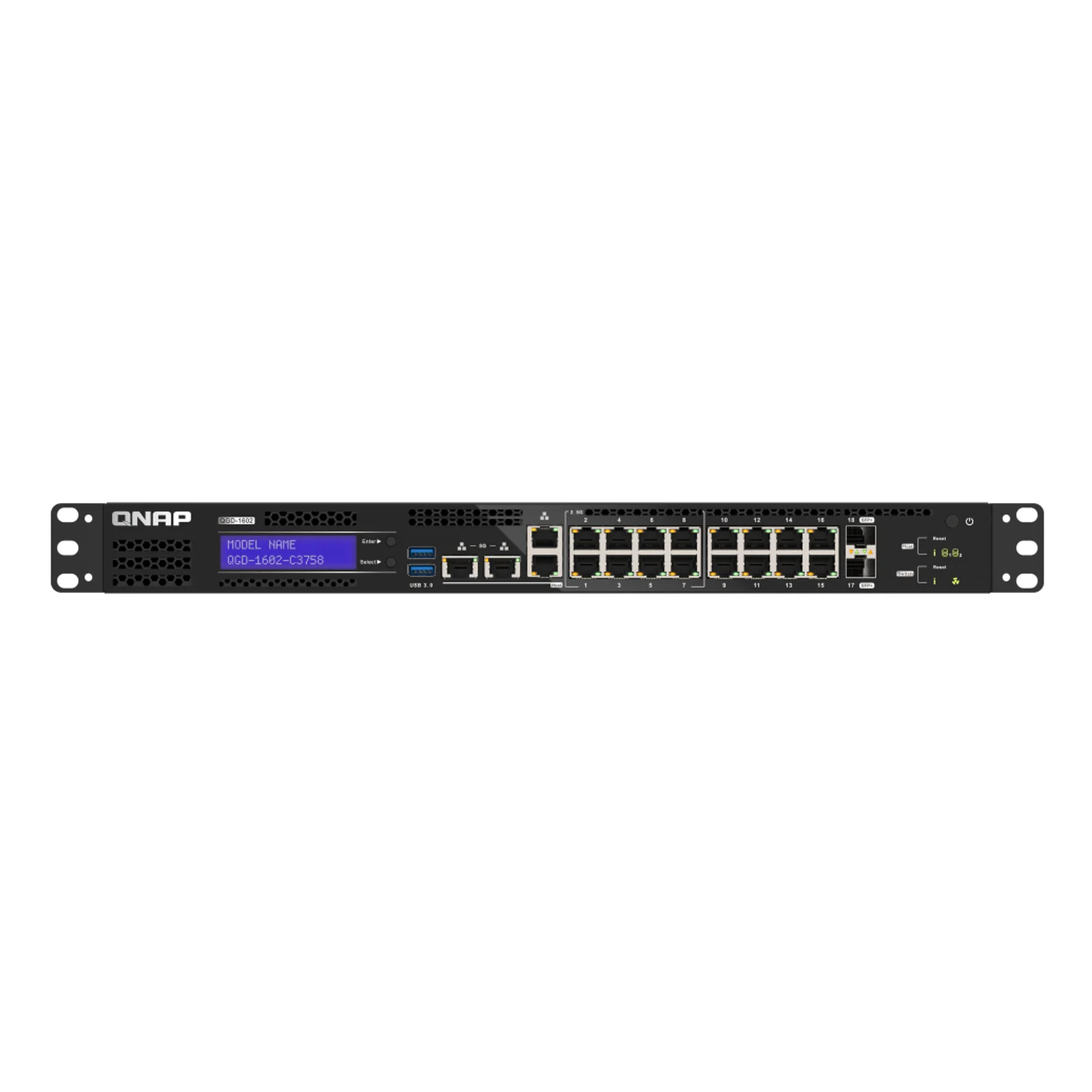QGD-1602-C3758-16G commutateur réseau Géré L2 2.5G Ethernet (100/1000/2500) Noir, Gris