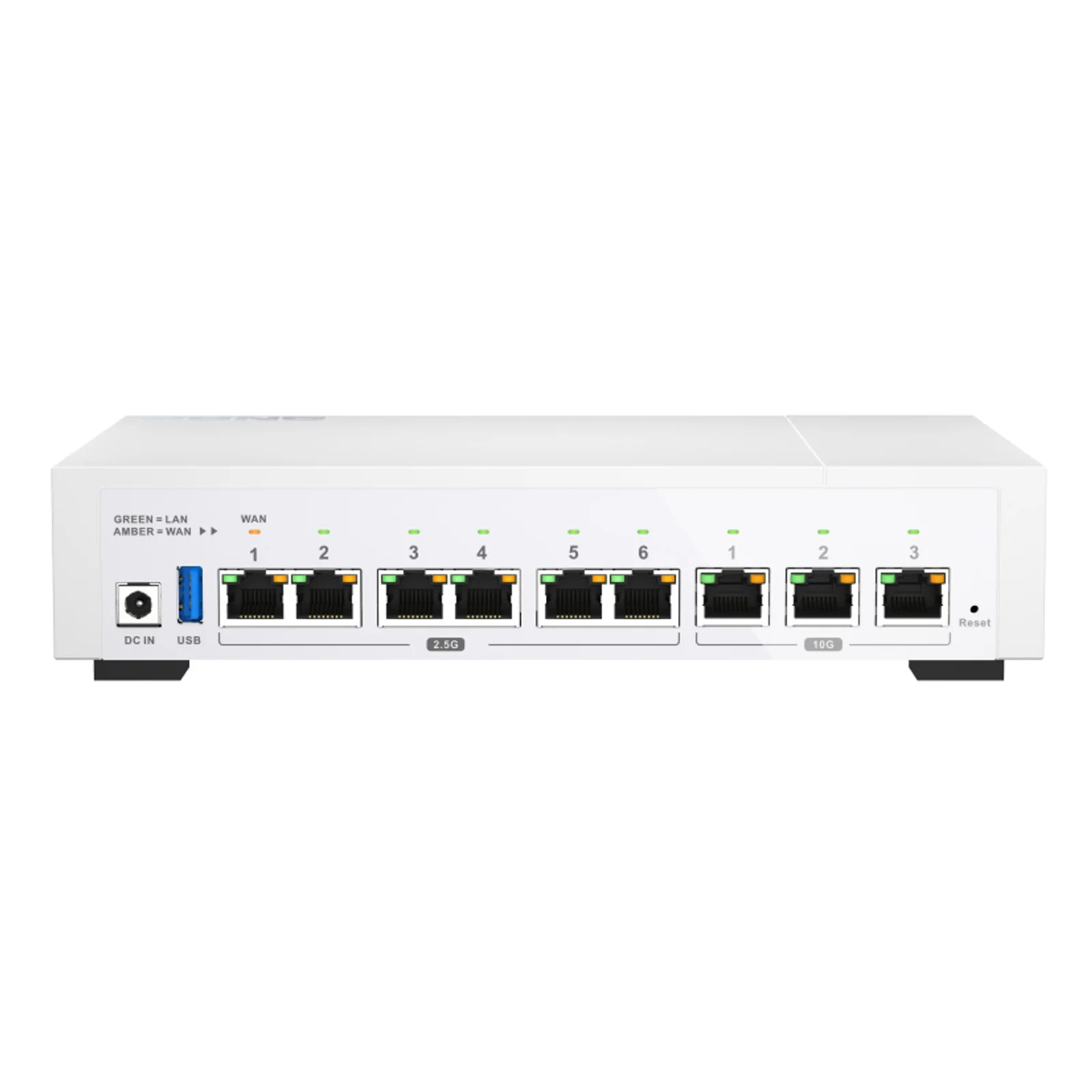 QNAP QHora-322 Routeur connecté 2.5 Gigabit Ethernet, 10 Gigabit Ethernet Blanc