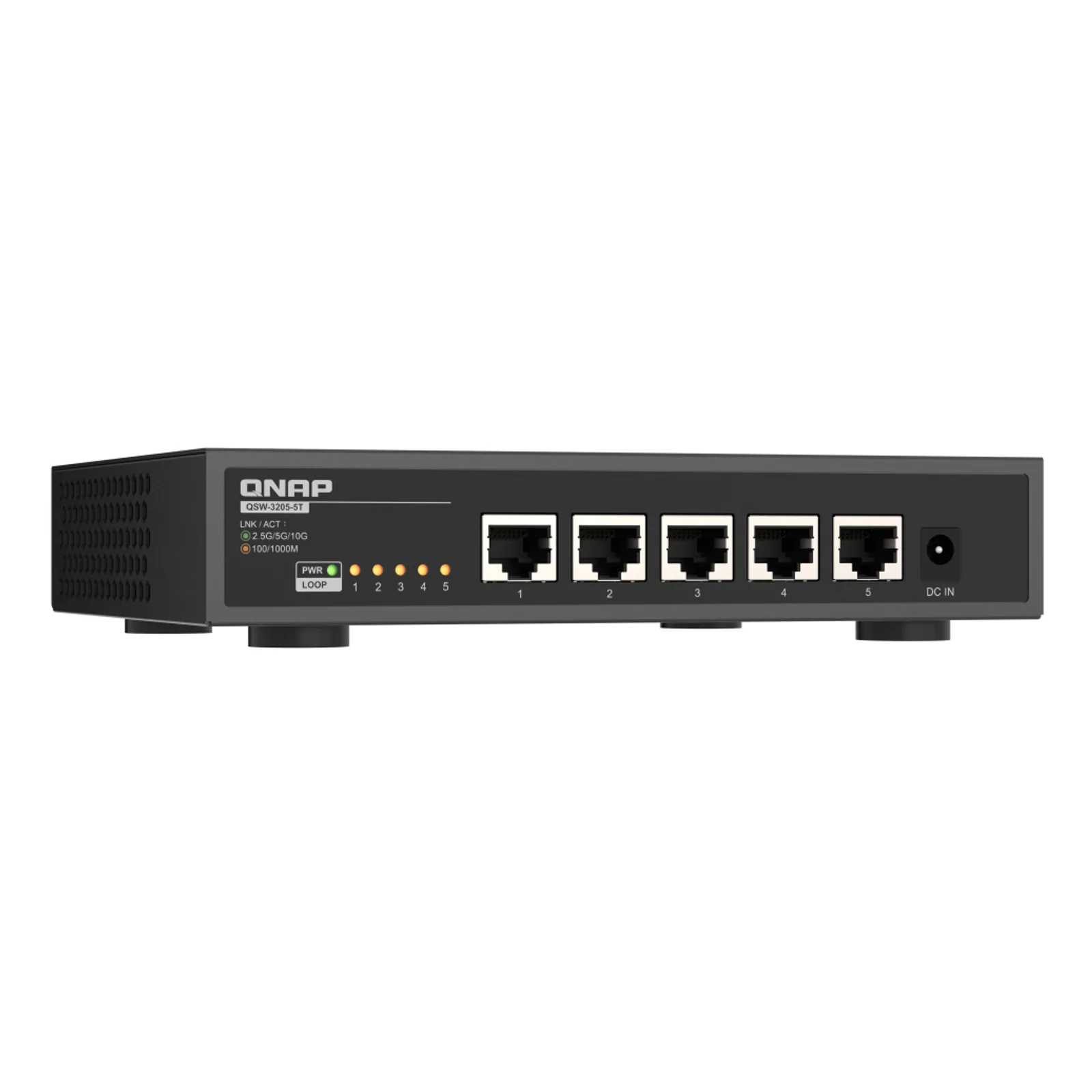 QNAP QSW-3205-5T commutateur réseau Non-géré 10G Ethernet (100/1000/10000) Bureau Noir