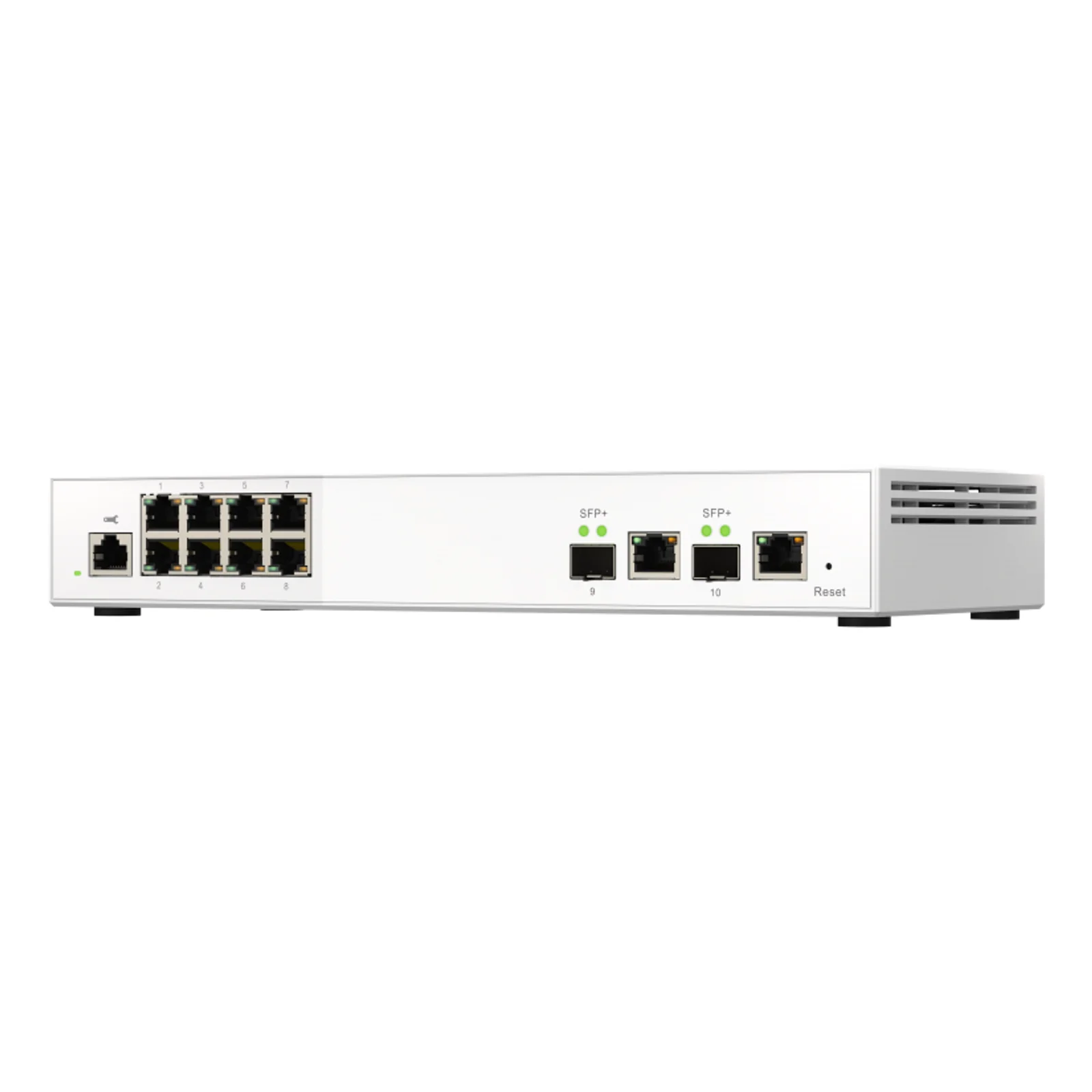 QNAP QSW-M2108-2C commutateur réseau Géré L2 2.5G Ethernet (100/1000/2500) Gris, Blanc