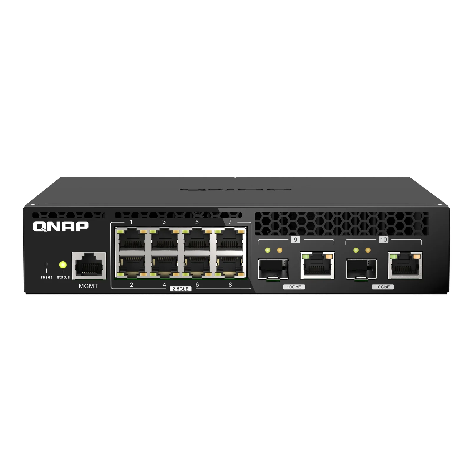QSW-M2108R-2C commutateur réseau Géré L2 2.5G Ethernet (100/1000/2500) Connexion Ethernet, supportant l'alimentation via ce port (PoE) Noir