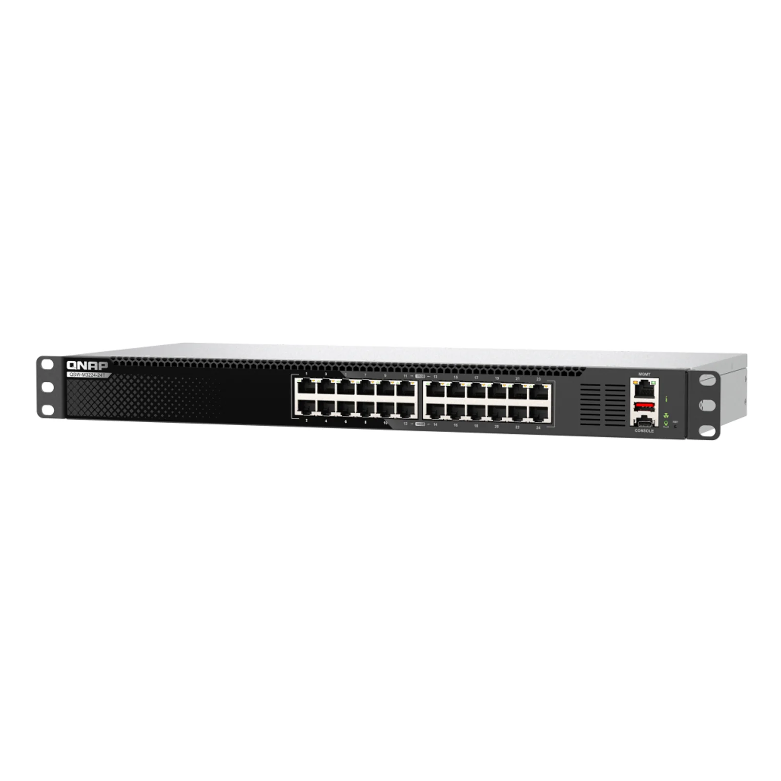 QNAP QSW-M3224-24T commutateur réseau Géré L3 10G Ethernet (100/1000/10000) 1U Noir, Argent