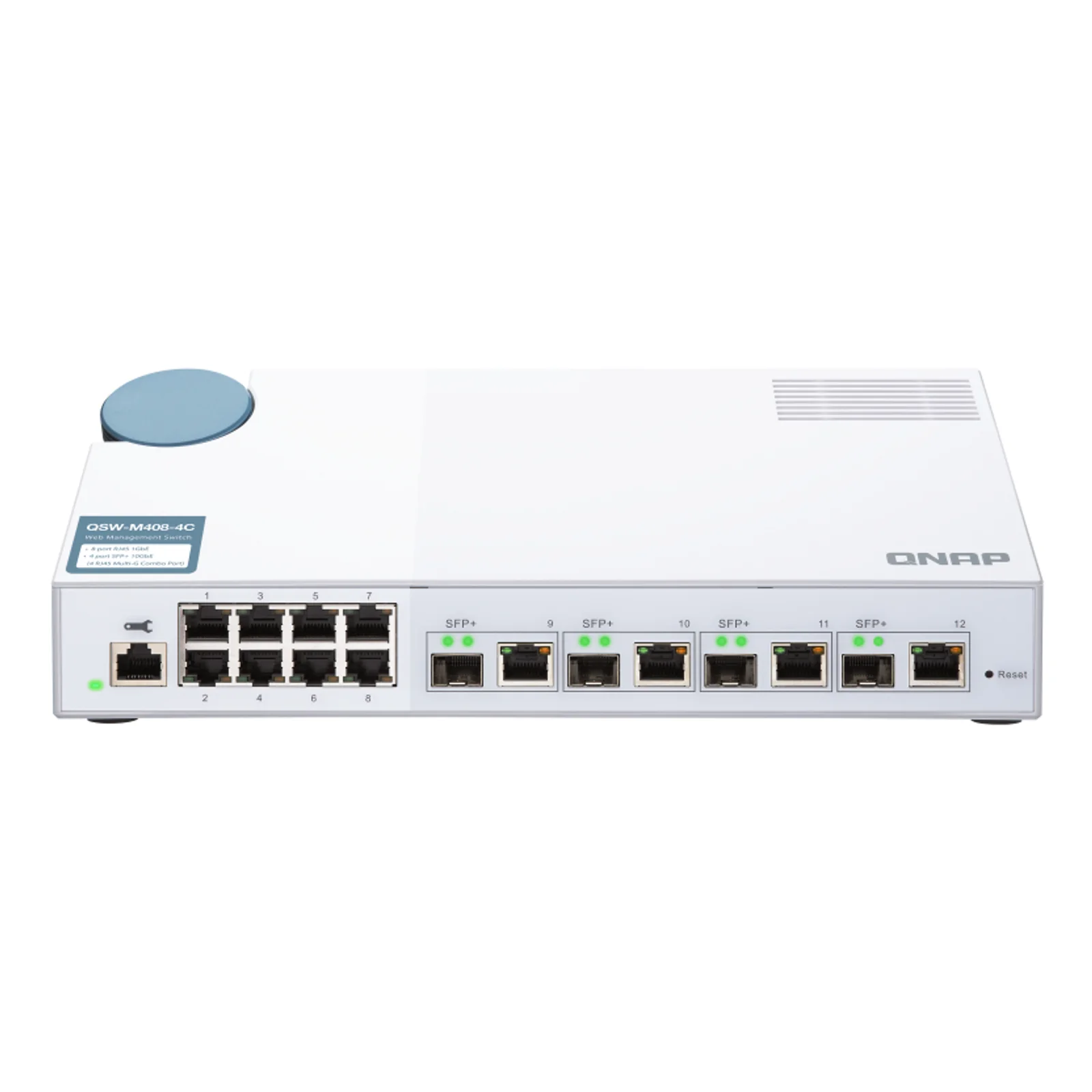 QNAP QSW-M408-4C commutateur réseau Géré L2 Gigabit Ethernet (10/100/1000) Blanc
