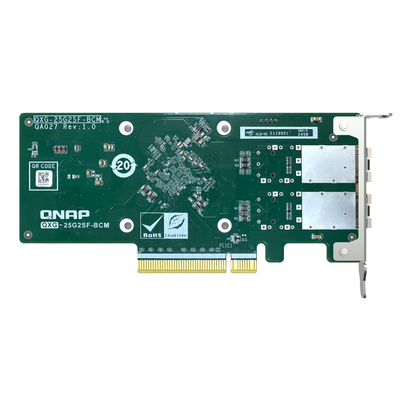 QNAP QXG-25G2SF-BCM carte réseau Interne Fibre 25000 Mbit/s