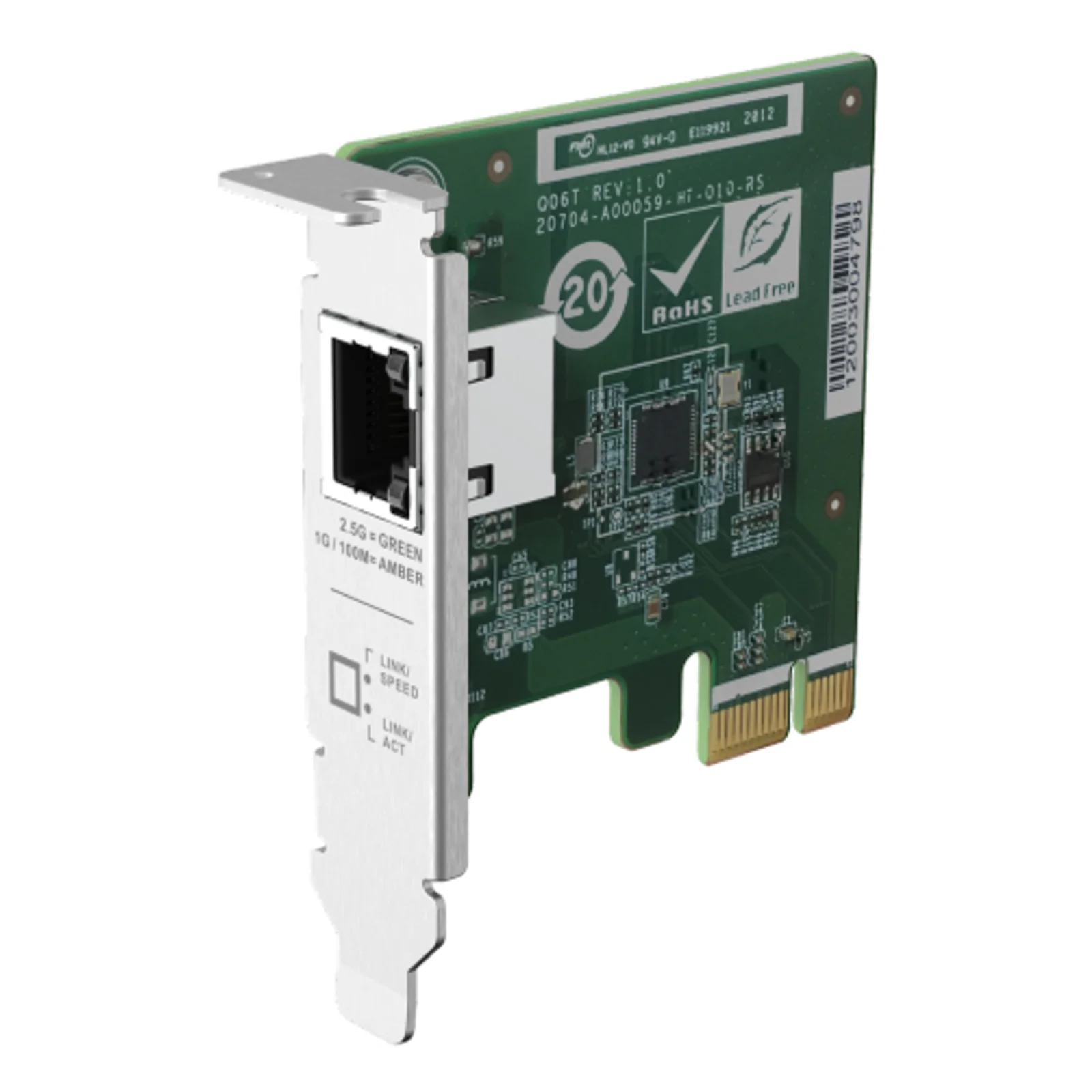 QNAP QXG-2G1T-I225 carte réseau Interne Ethernet 2500 Mbit/s