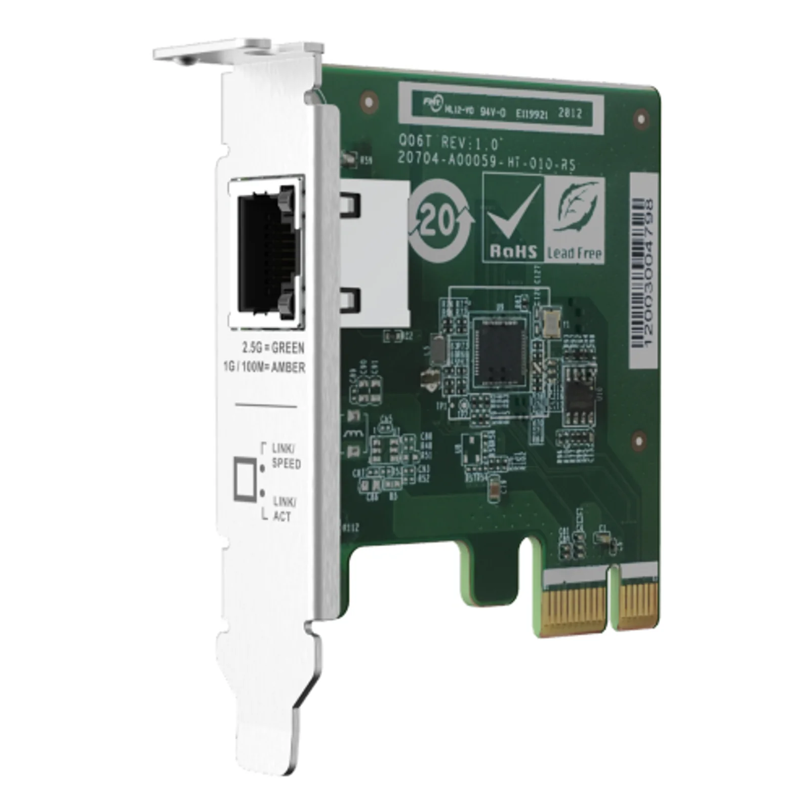 QNAP QXG-2G1T-I225 carte réseau Interne Ethernet 2500 Mbit/s