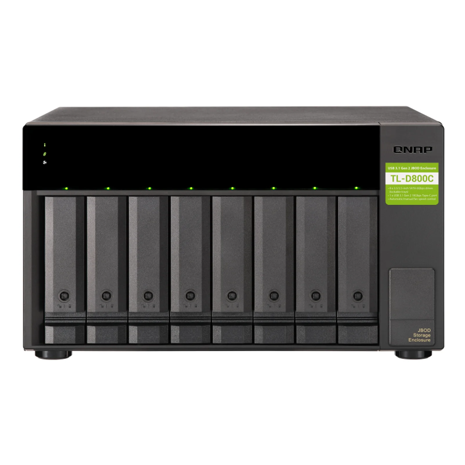 TL-D800C Boîtier de disques de stockage Boîtier disque dur/SSD Noir, Gris 2.5/3.5"