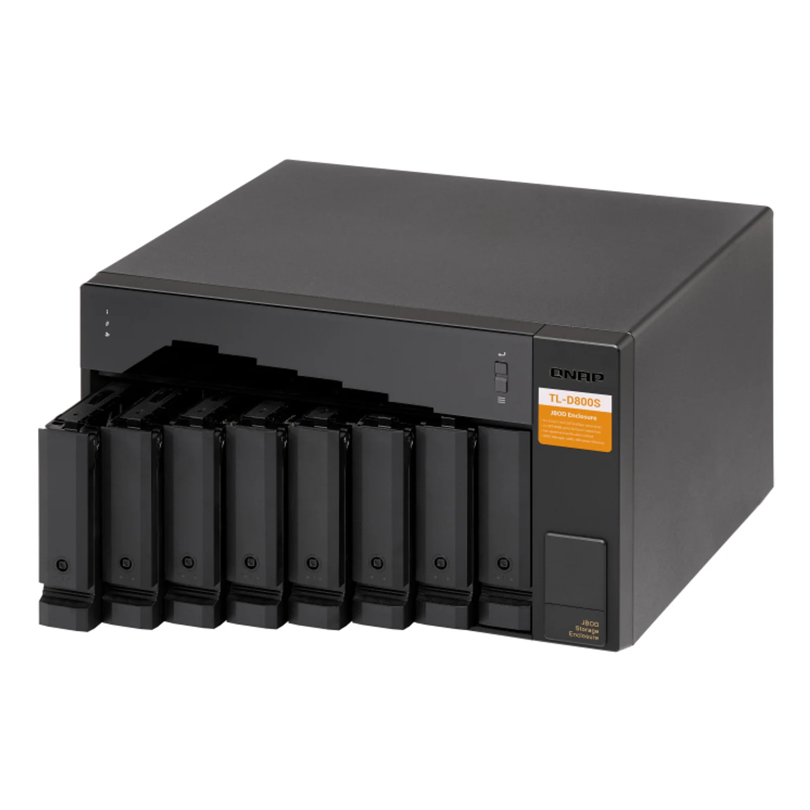 QNAP TL-D800S Boîtier de disques de stockage Boîtier disque dur/SSD Noir, Gris 2.5/3.5"