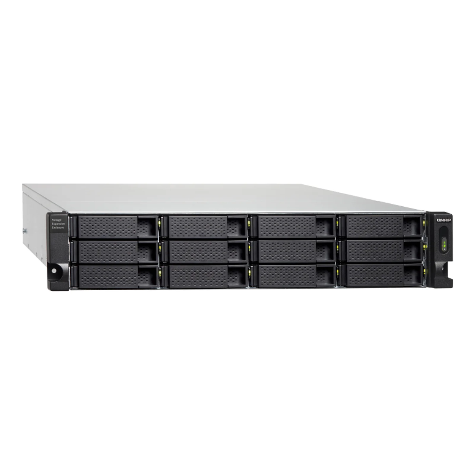 QNAP TL-R1200C-RP Boîtier de disques de stockage Boîtier disque dur/SSD Noir, Gris 2.5/3.5"