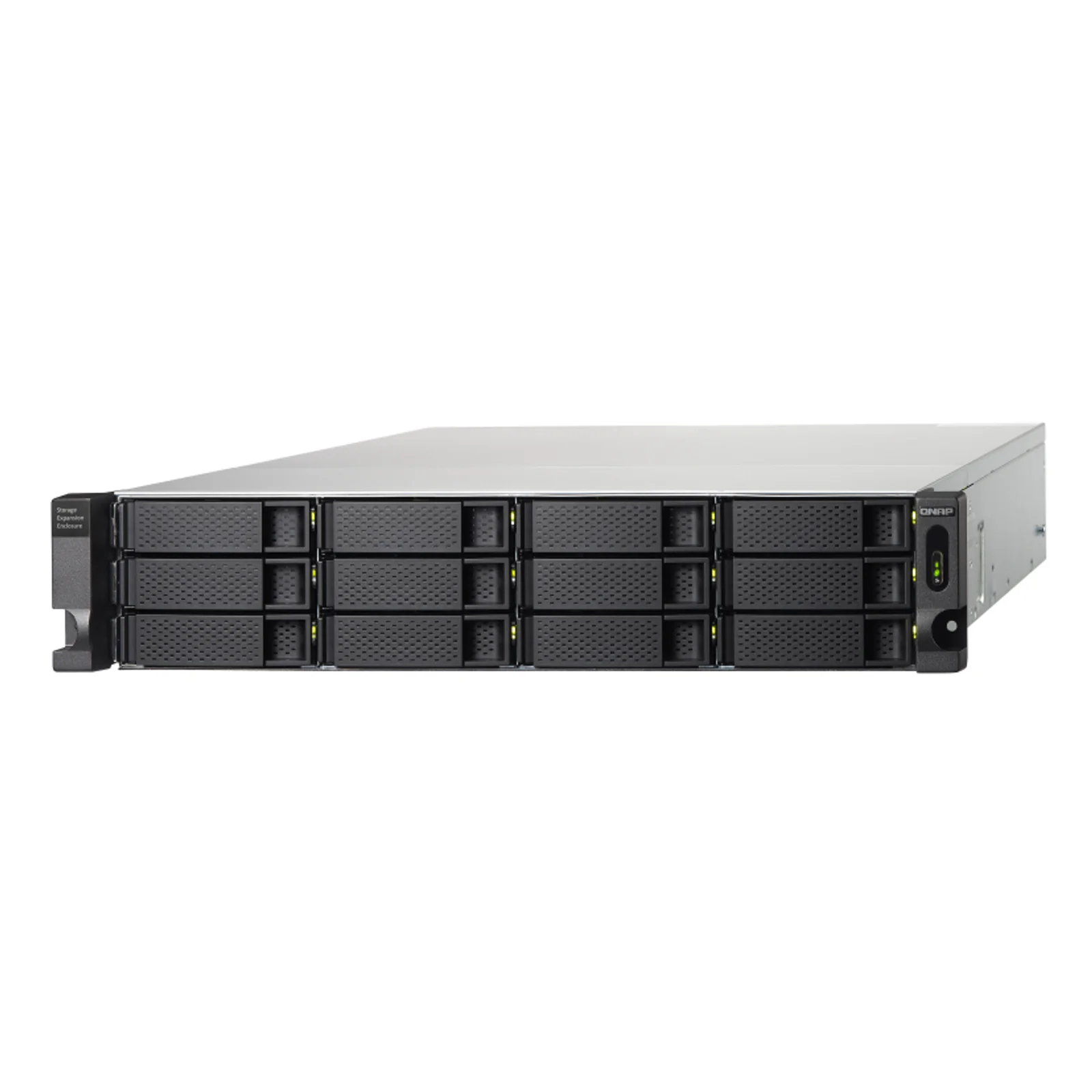 QNAP TL-R1200C-RP Boîtier de disques de stockage Boîtier disque dur/SSD Noir, Gris 2.5/3.5"