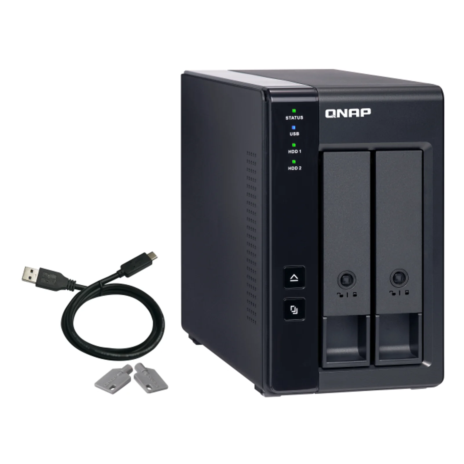 QNAP TR-002 Boîtier de disques de stockage Boîtier disque dur/SSD Noir 2.5/3.5"