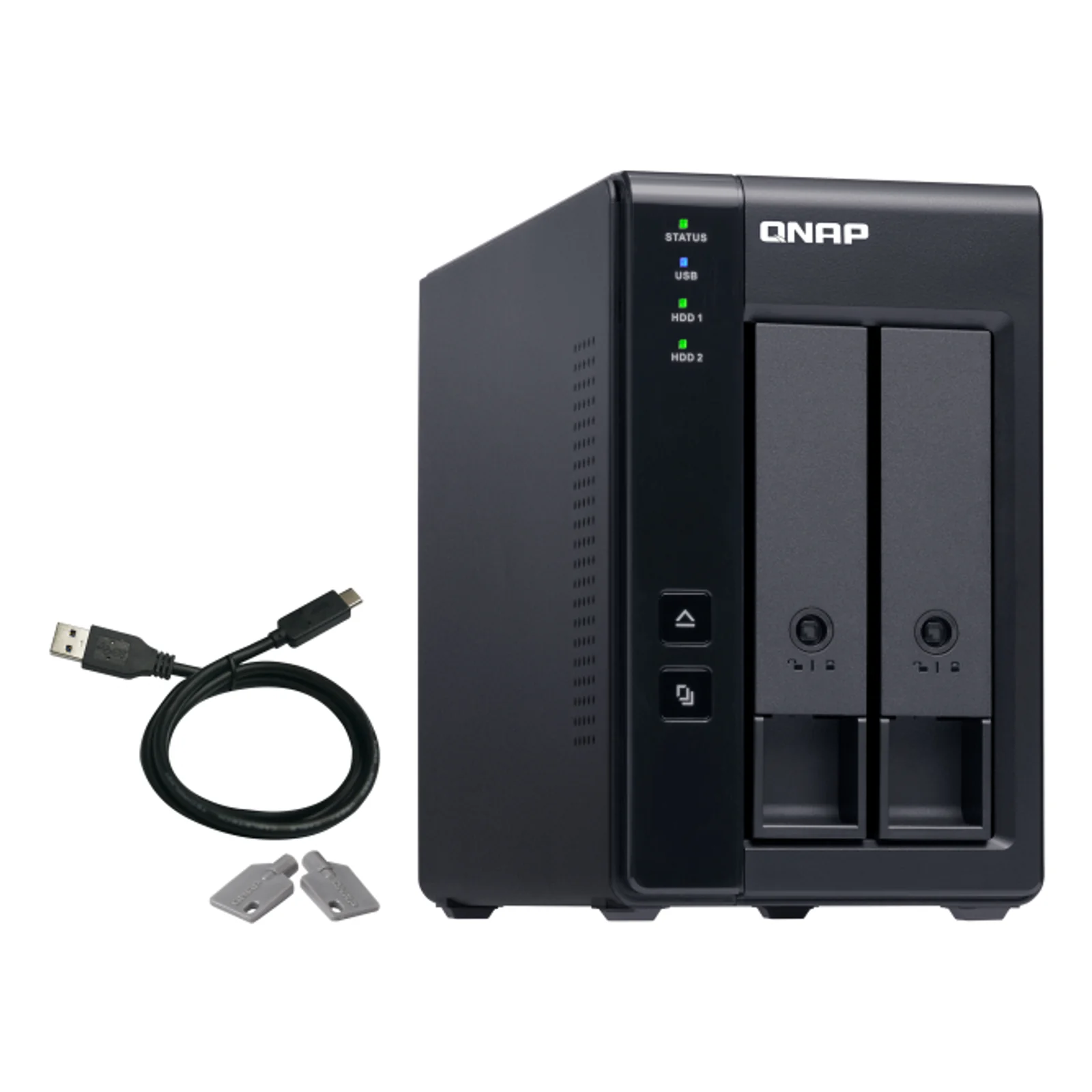 QNAP TR-002 Boîtier de disques de stockage Boîtier disque dur/SSD Noir 2.5/3.5"