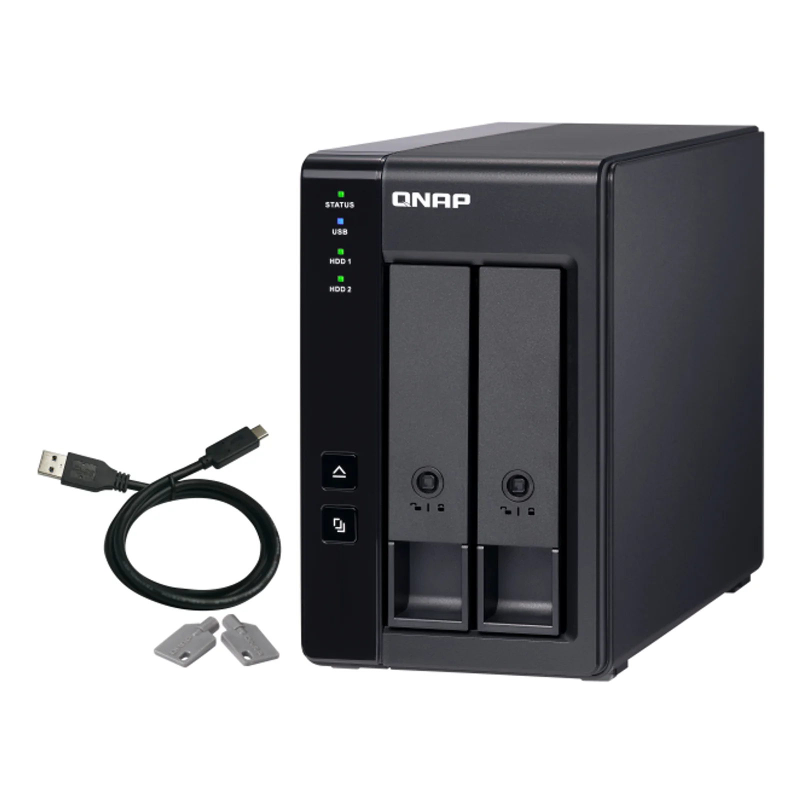 QNAP TR-002 Boîtier de disques de stockage Boîtier disque dur/SSD Noir 2.5/3.5"