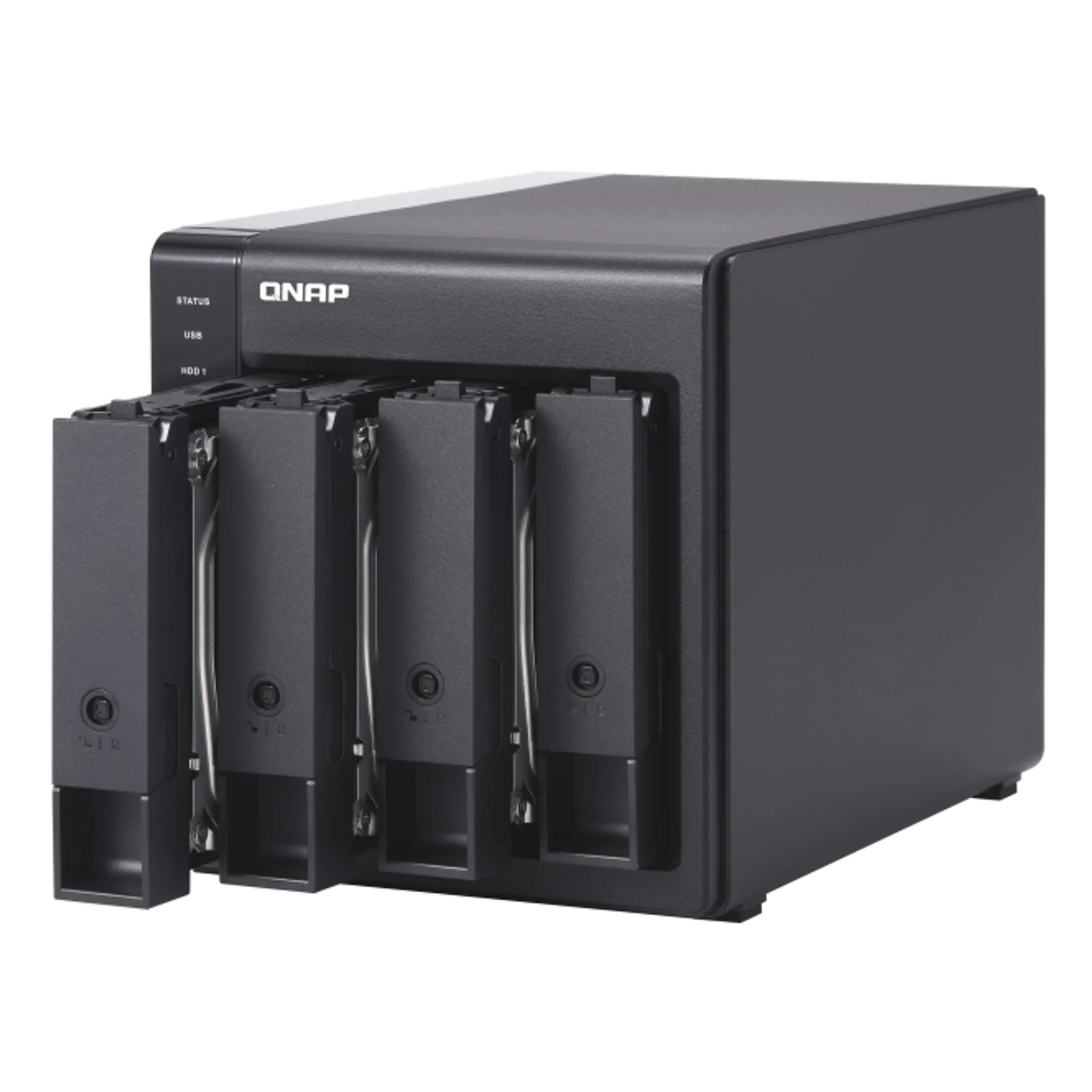 QNAP TR-004 Boîtier de disques de stockage Boîtier disque dur/SSD Noir 2.5/3.5"