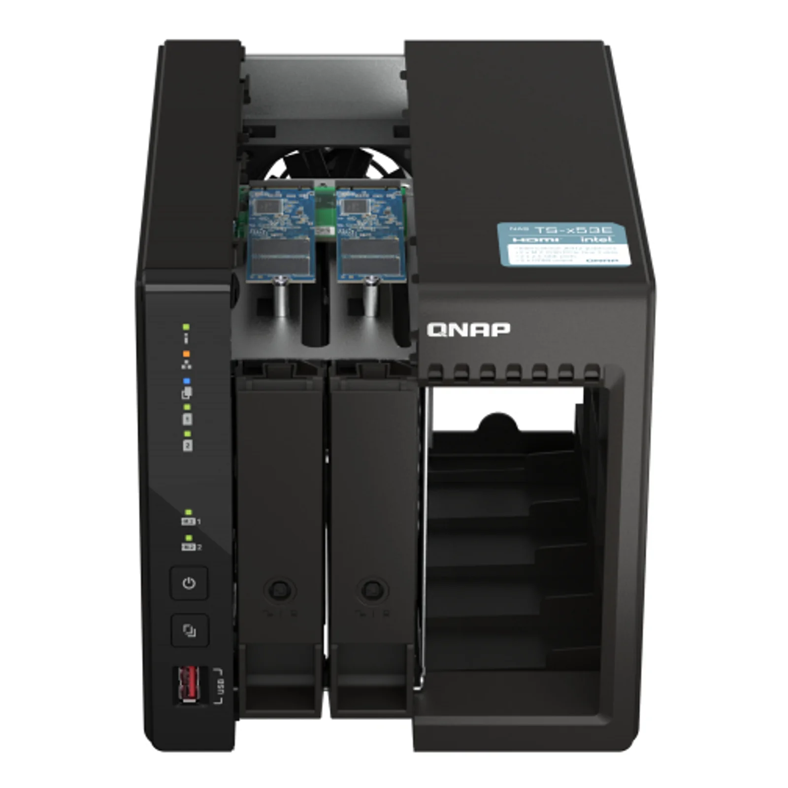QNAP TS-253E NAS Tower Intel® Celeron® J6412 8 Go 0 To QNAP QTS Noir