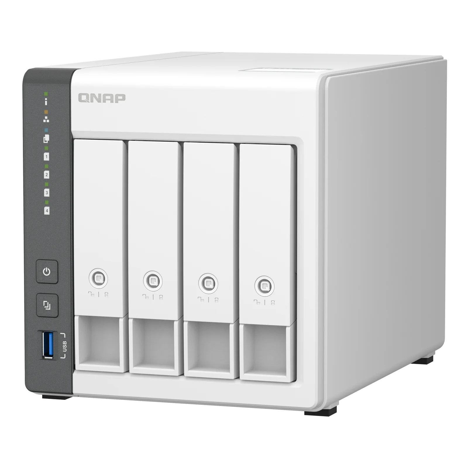 QNAP TS-433 NAS Tower ARM Cortex-A55 4 Go 0 To QNAP QTS Blanc