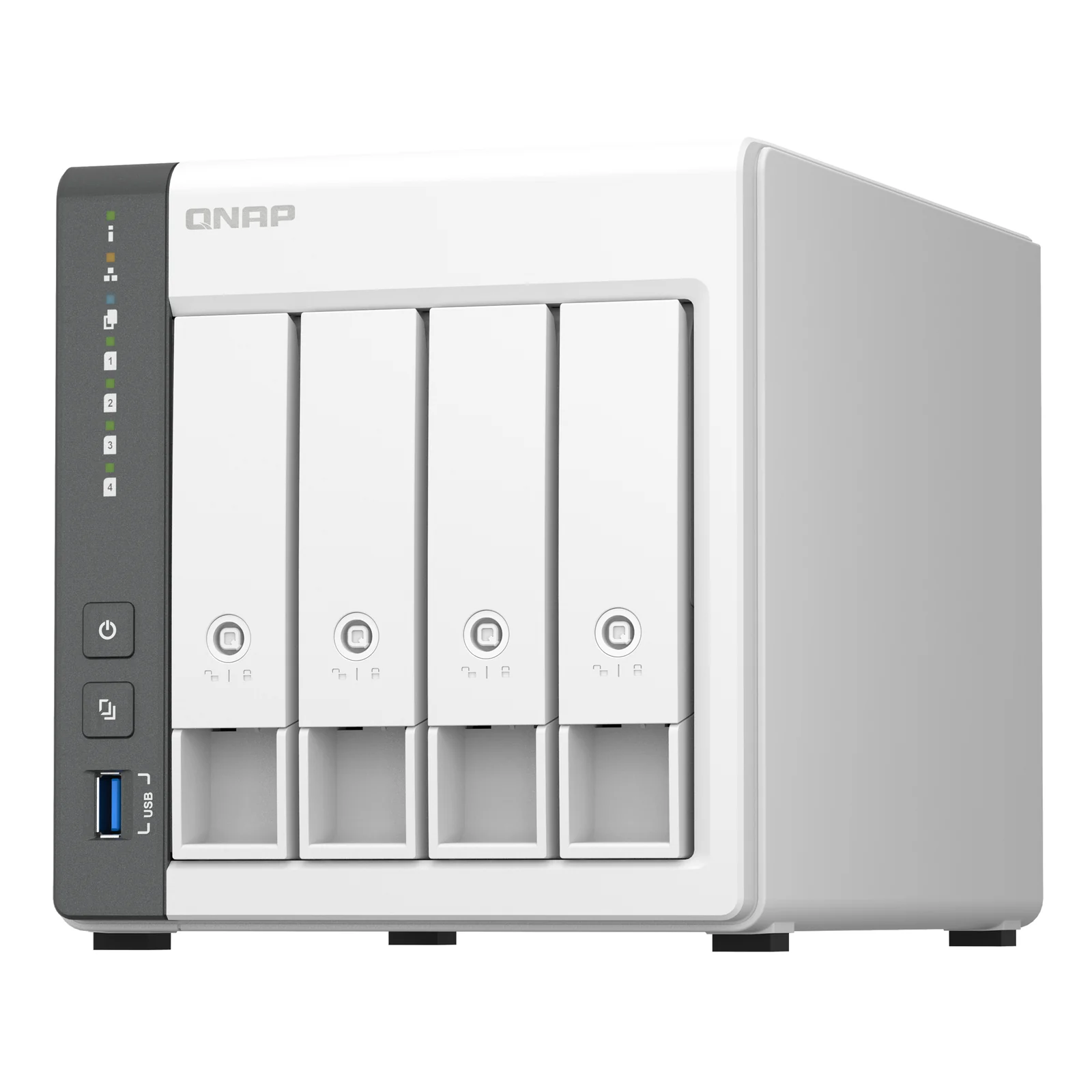 QNAP TS-433 NAS Tower ARM Cortex-A55 4 Go 0 To QNAP QTS Blanc