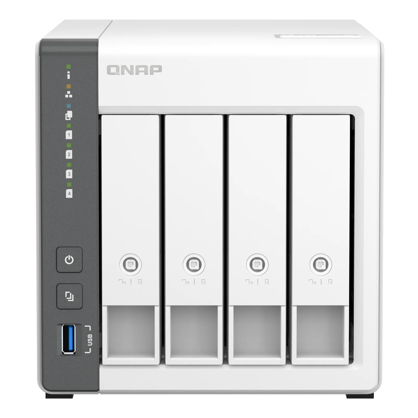 TS-433 NAS Tower ARM Cortex-A55 4 Go 0 To QNAP QTS Blanc