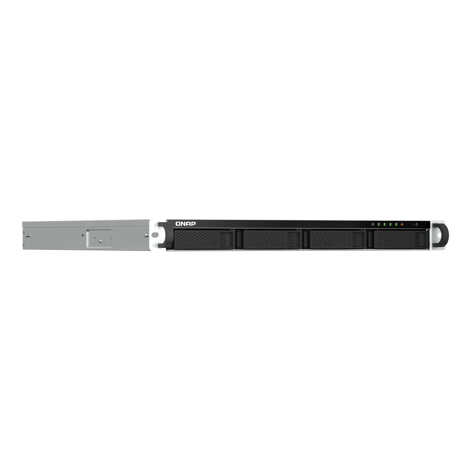 QNAP TS-464U-RP NAS Rack (1 U) Intel® Celeron® N5095 8 Go DDR4 0 To QNAP Turbo System Aluminium, Noir