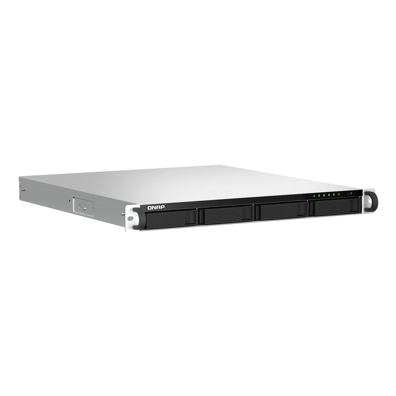 QNAP TS-464U-RP NAS Rack (1 U) Intel® Celeron® N5095 8 Go DDR4 0 To QNAP Turbo System Aluminium, Noir