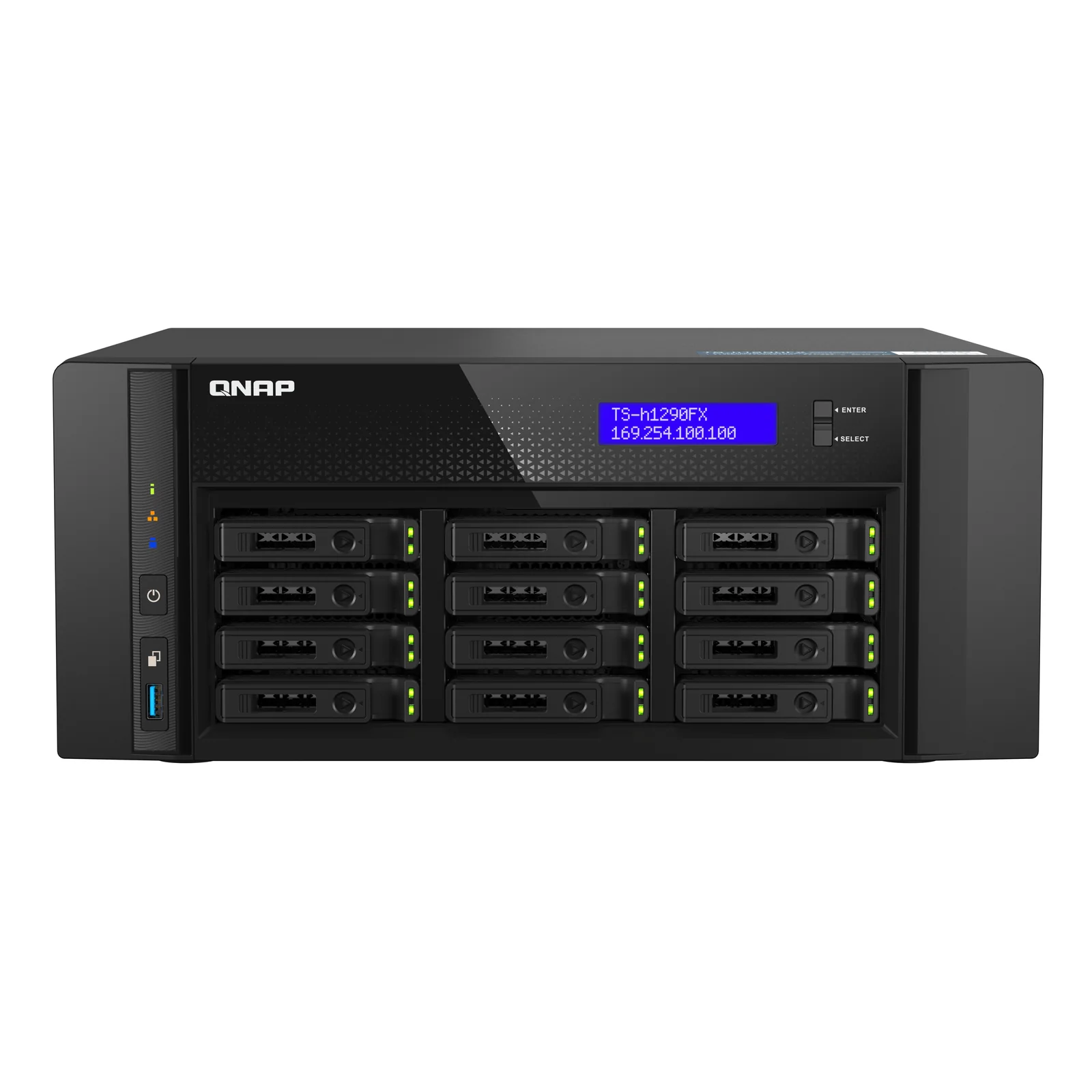 TS-h1290FX NAS Tower EPYC 7302P 128 Go DDR4 0 To QuTS hero Noir