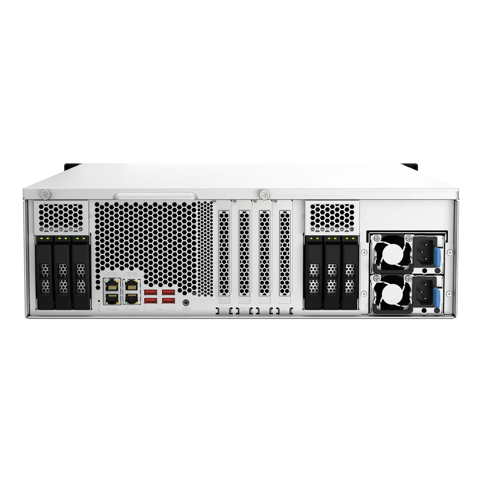QNAP TS-h2287XU-RP NAS Rack (3 U) Intel Xeon E E-2336 32 Go DDR4 0 To QuTS hero Noir, Blanc