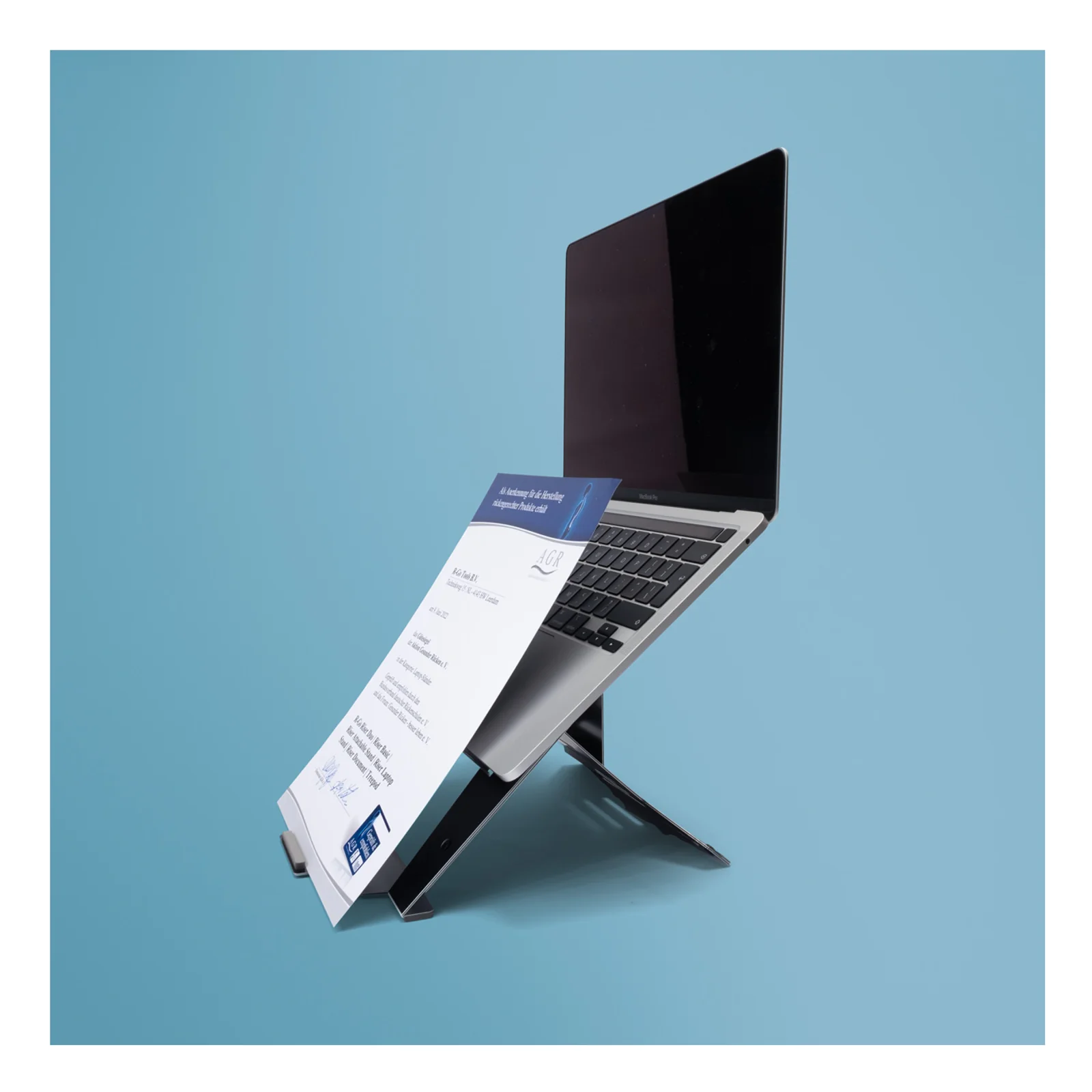 Riser Document, support laptop pliable avec porte-documents