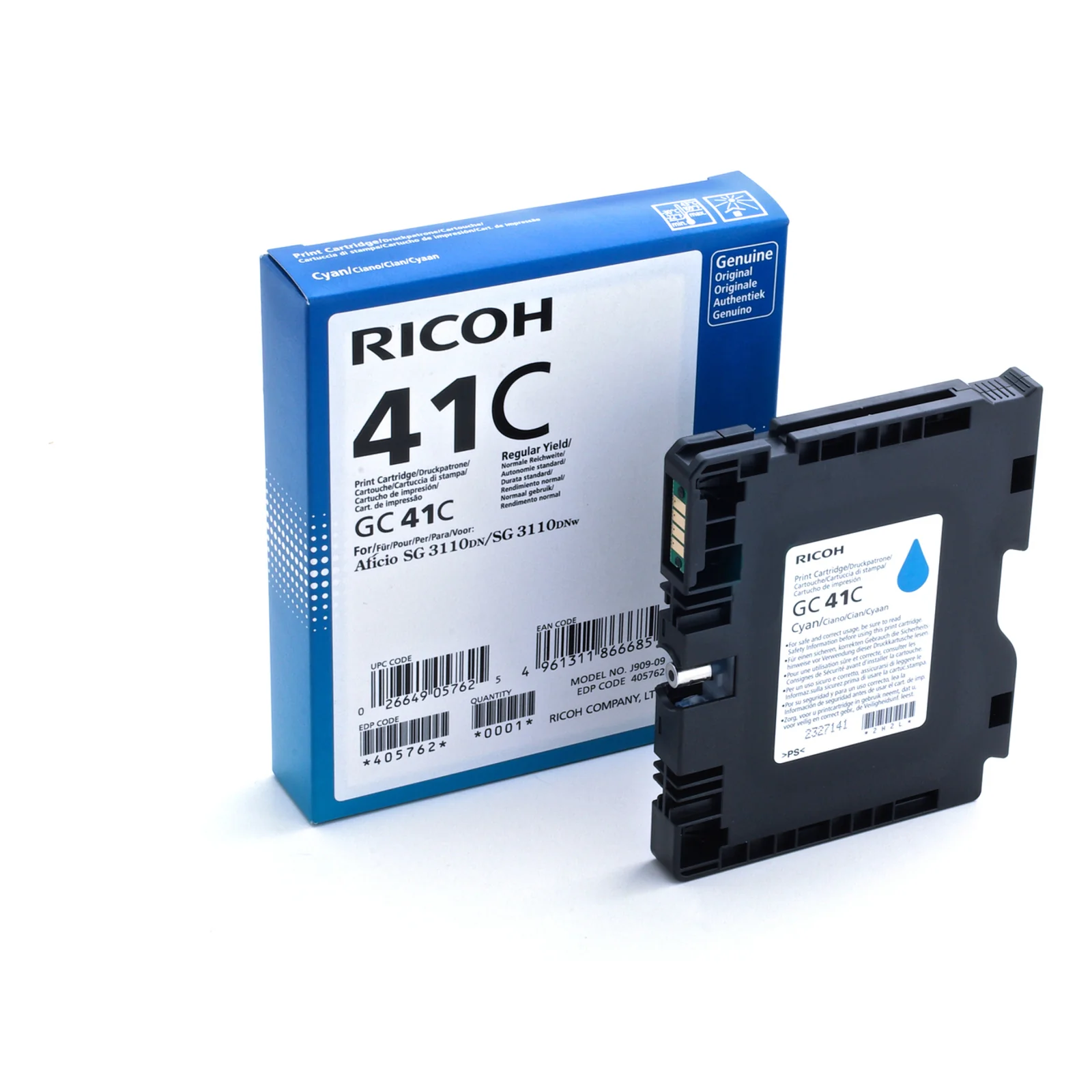 Ricoh 405762 cartouche d'encre 1 pièce(s) Original Rendement standard Cyan