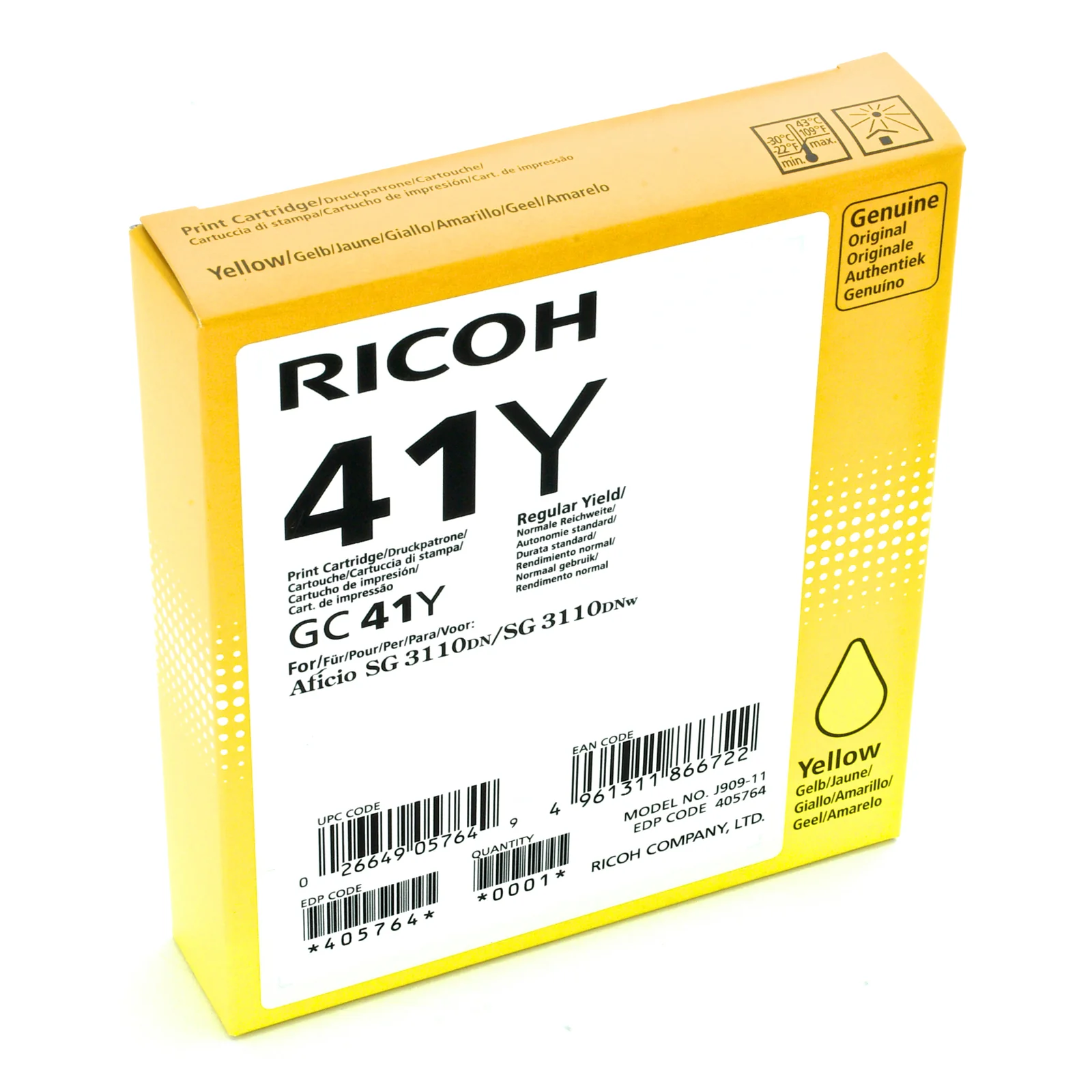 405764 cartouche d'encre 1 pièce(s) Original Rendement standard Jaune