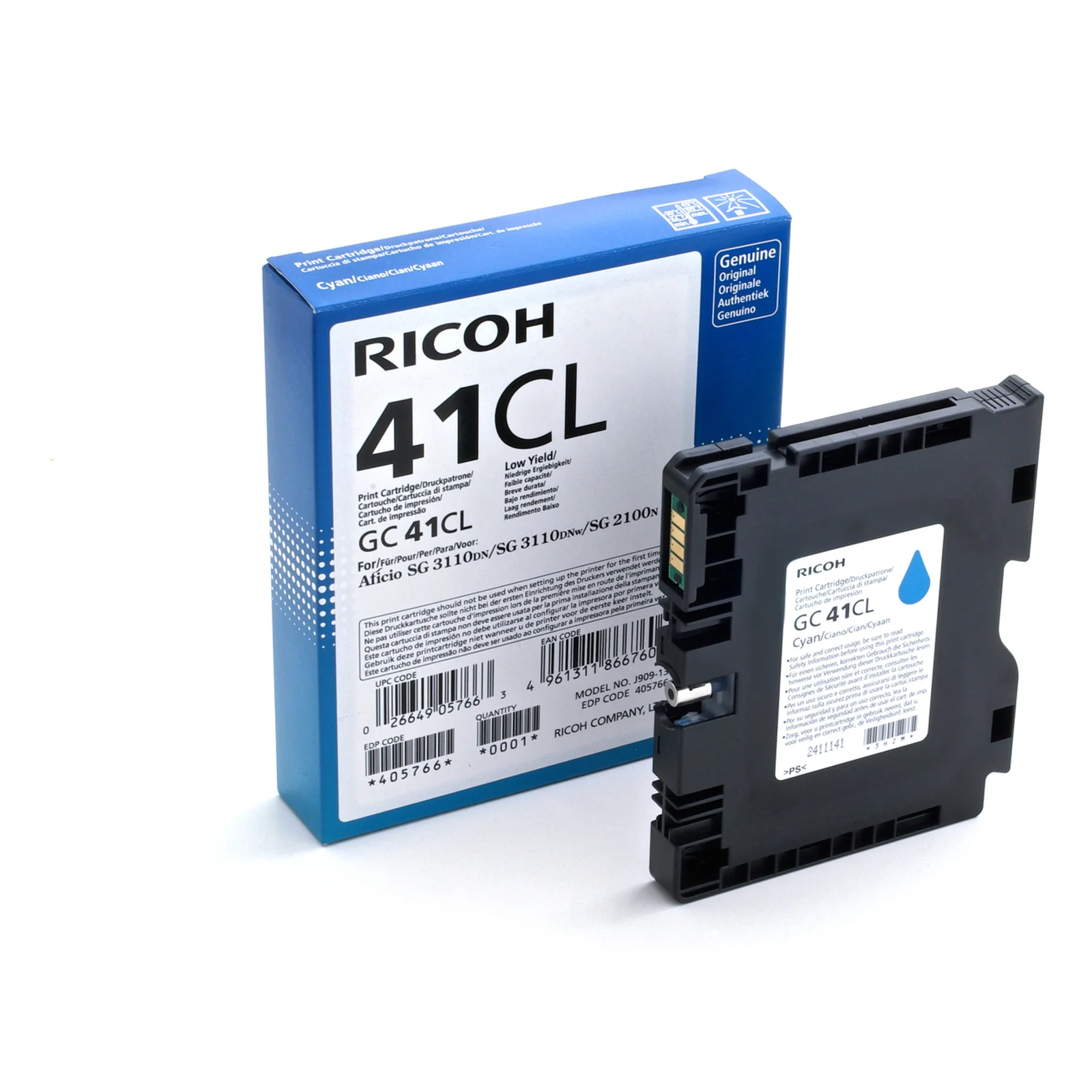Ricoh 405766 cartouche d'encre 1 pièce(s) Original Cyan
