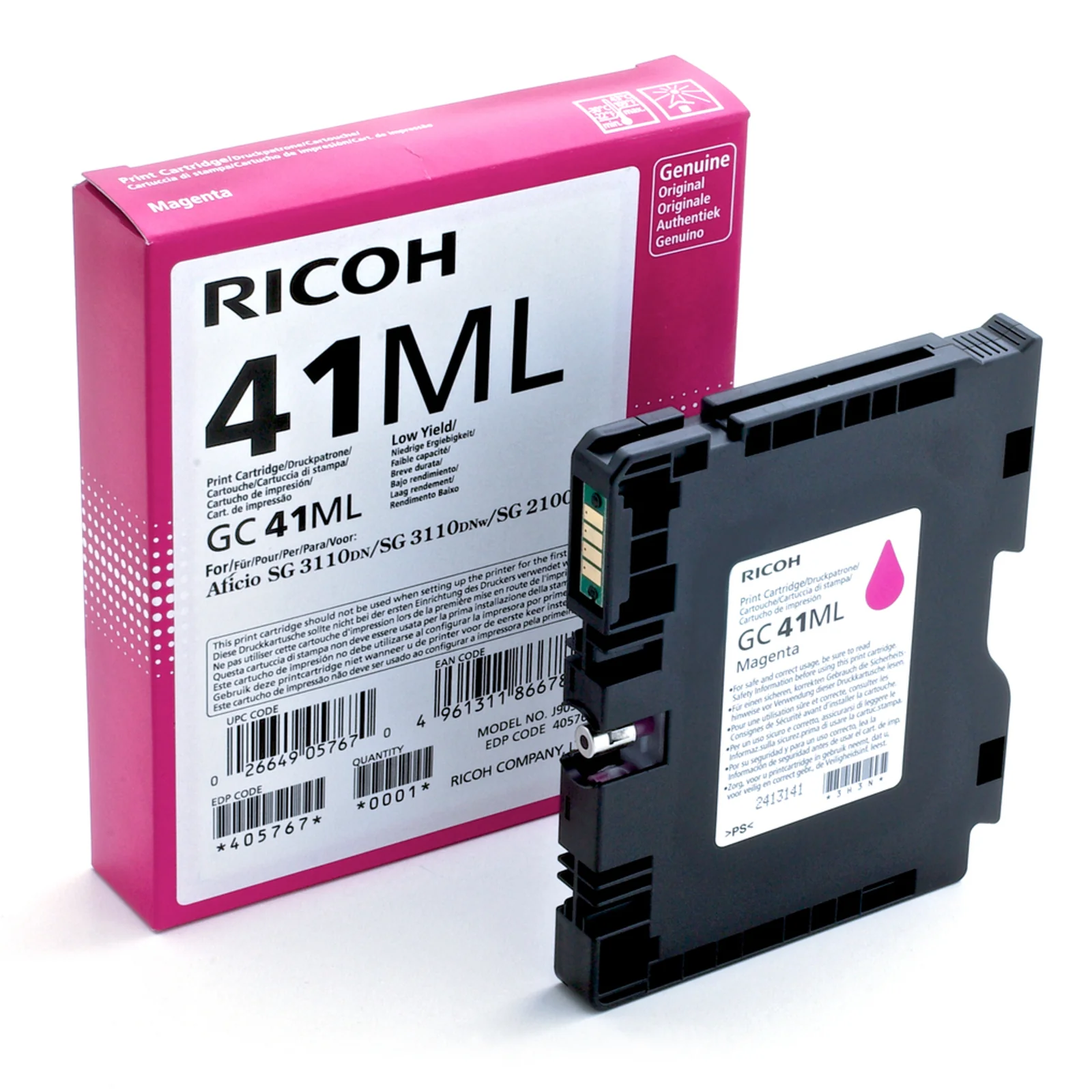 Ricoh 405767 cartouche d'encre 1 pièce(s) Original Magenta