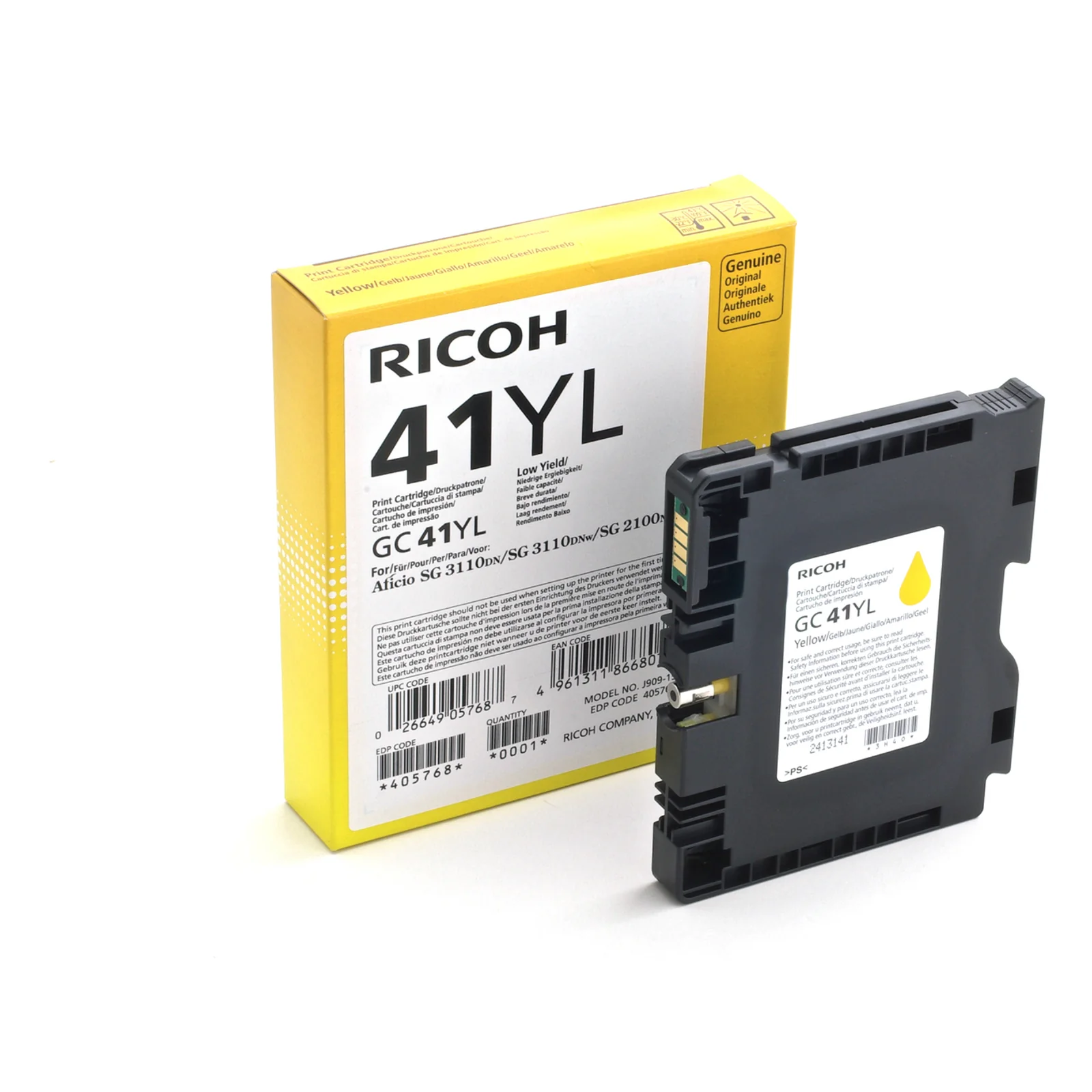 Ricoh 405768 cartouche d'encre 1 pièce(s) Original Jaune