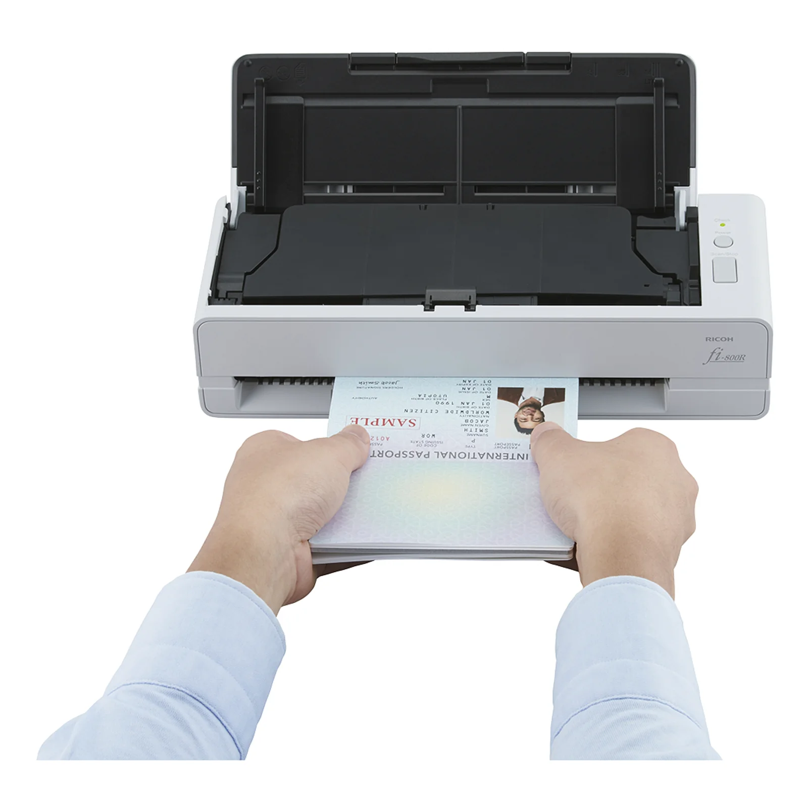 Ricoh fi-800R Numériseur chargeur automatique de documents (adf) + chargeur manuel 600 x 600 DPI A4 Noir, Blanc