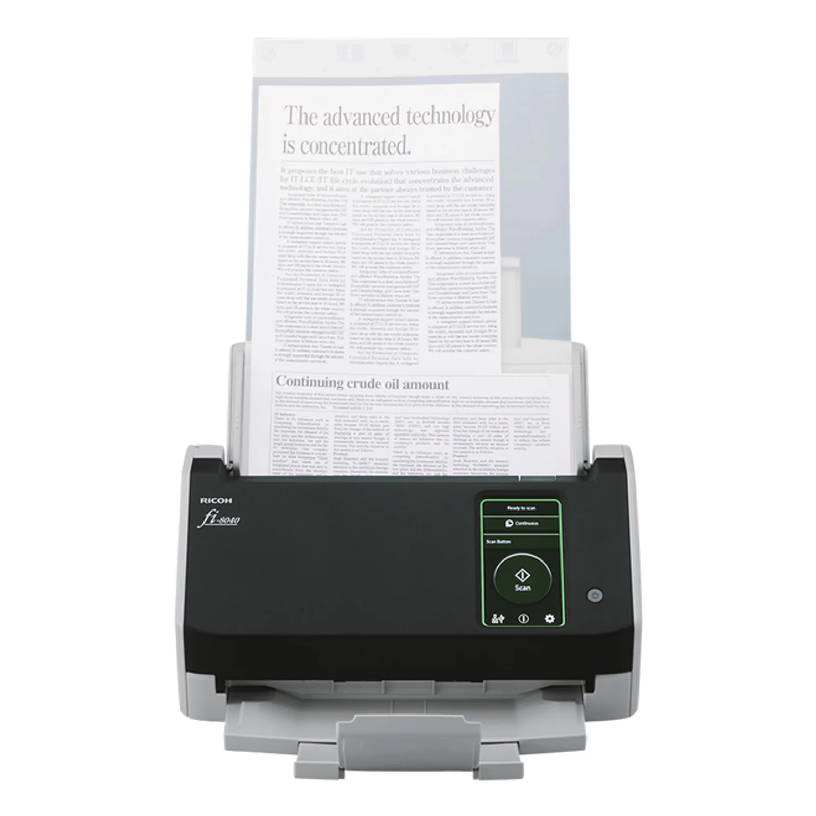Ricoh fi-8040 Numériseur chargeur automatique de documents (adf) + chargeur manuel 600 x 600 DPI A4 Noir, Gris