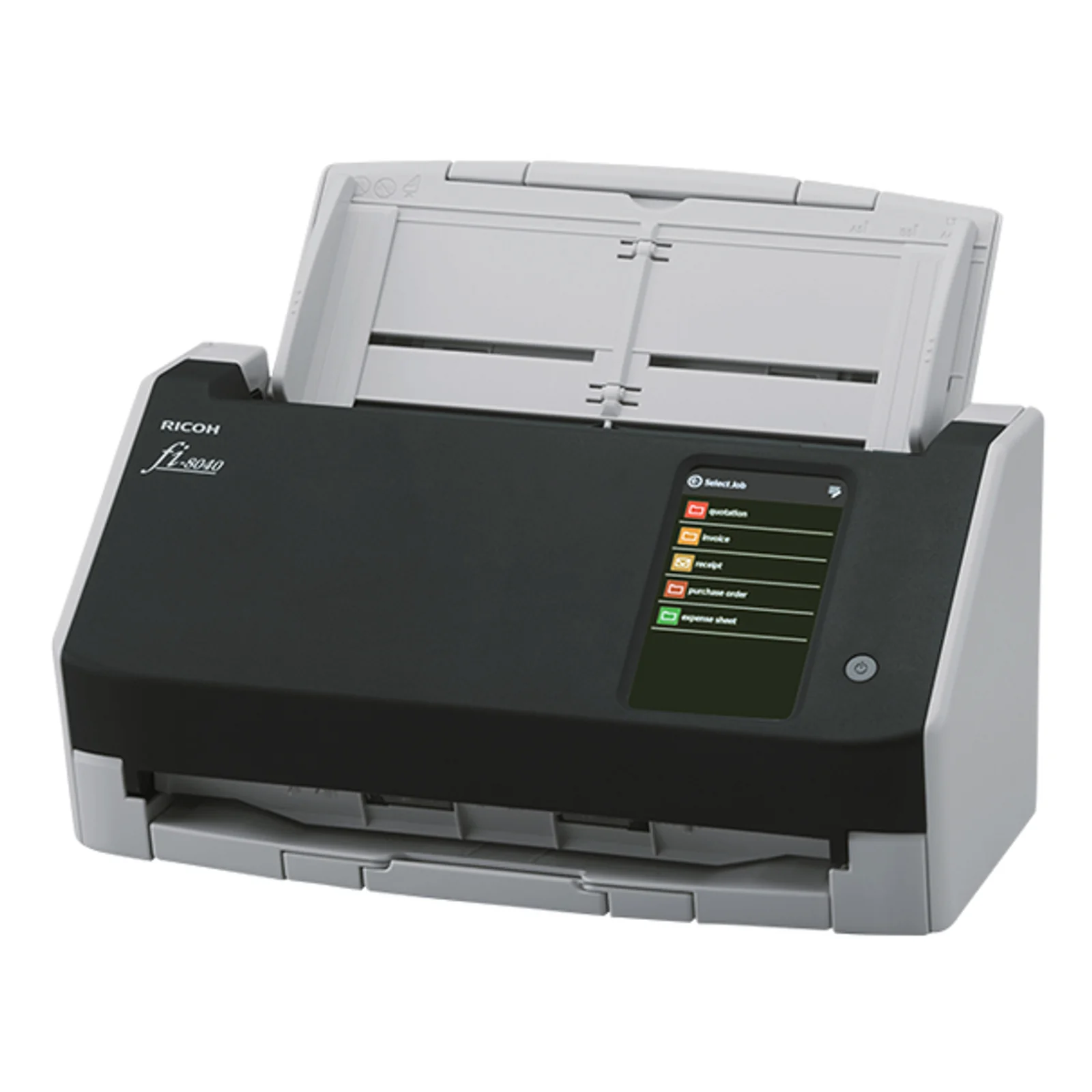 Ricoh fi-8040 Numériseur chargeur automatique de documents (adf) + chargeur manuel 600 x 600 DPI A4 Noir, Gris