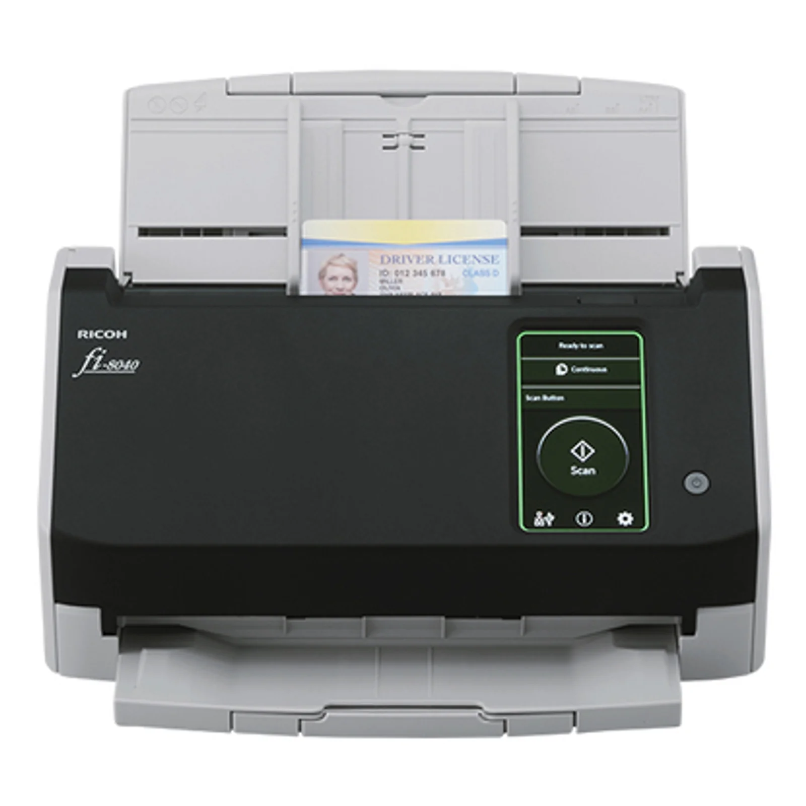 Ricoh fi-8040 Numériseur chargeur automatique de documents (adf) + chargeur manuel 600 x 600 DPI A4 Noir, Gris