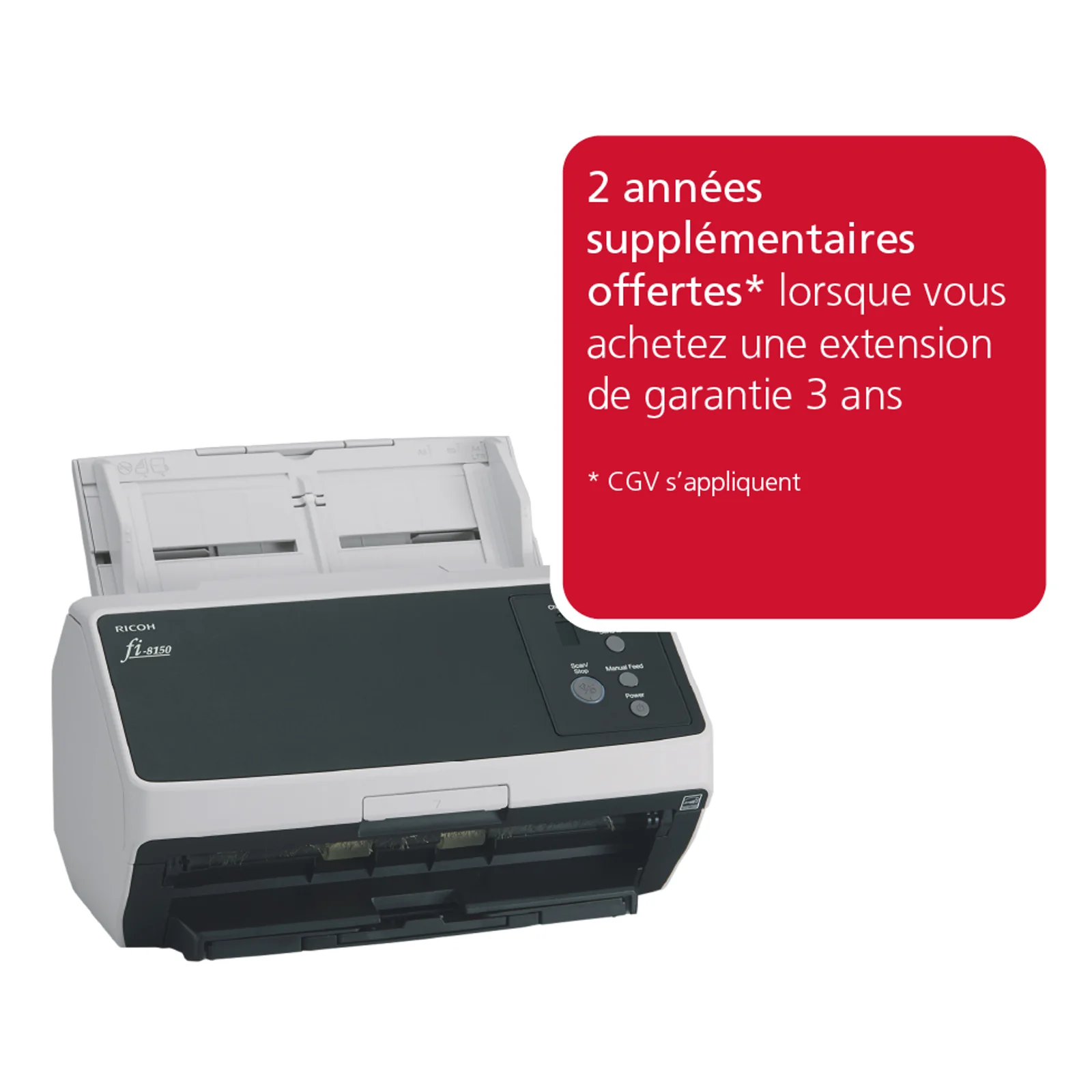 Ricoh FI-8150 Numériseur chargeur automatique de documents (adf) + chargeur manuel 600 x 600 DPI A4 Noir, Gris