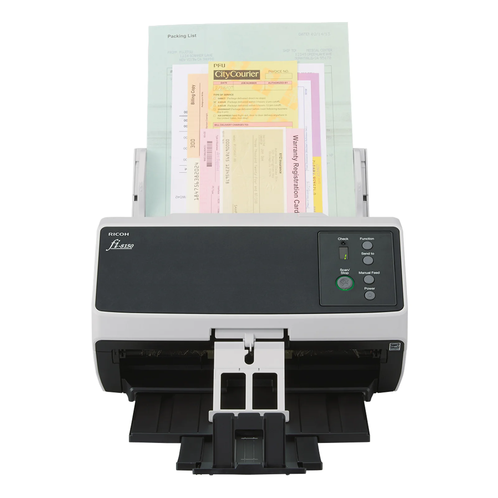Ricoh FI-8150 Numériseur chargeur automatique de documents (adf) + chargeur manuel 600 x 600 DPI A4 Noir, Gris