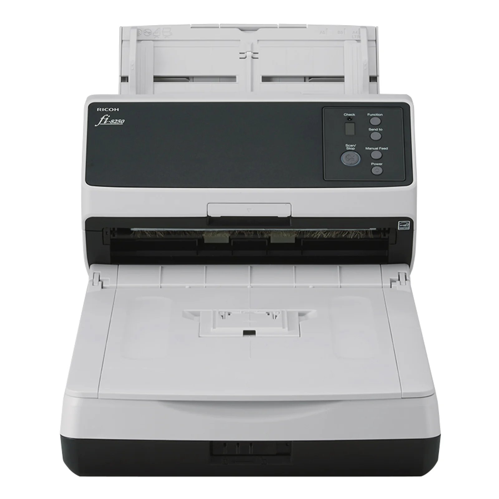 Ricoh fi-8250 Numériseur chargeur automatique de documents (adf) + chargeur manuel 600 x 600 DPI A4 Noir, Gris