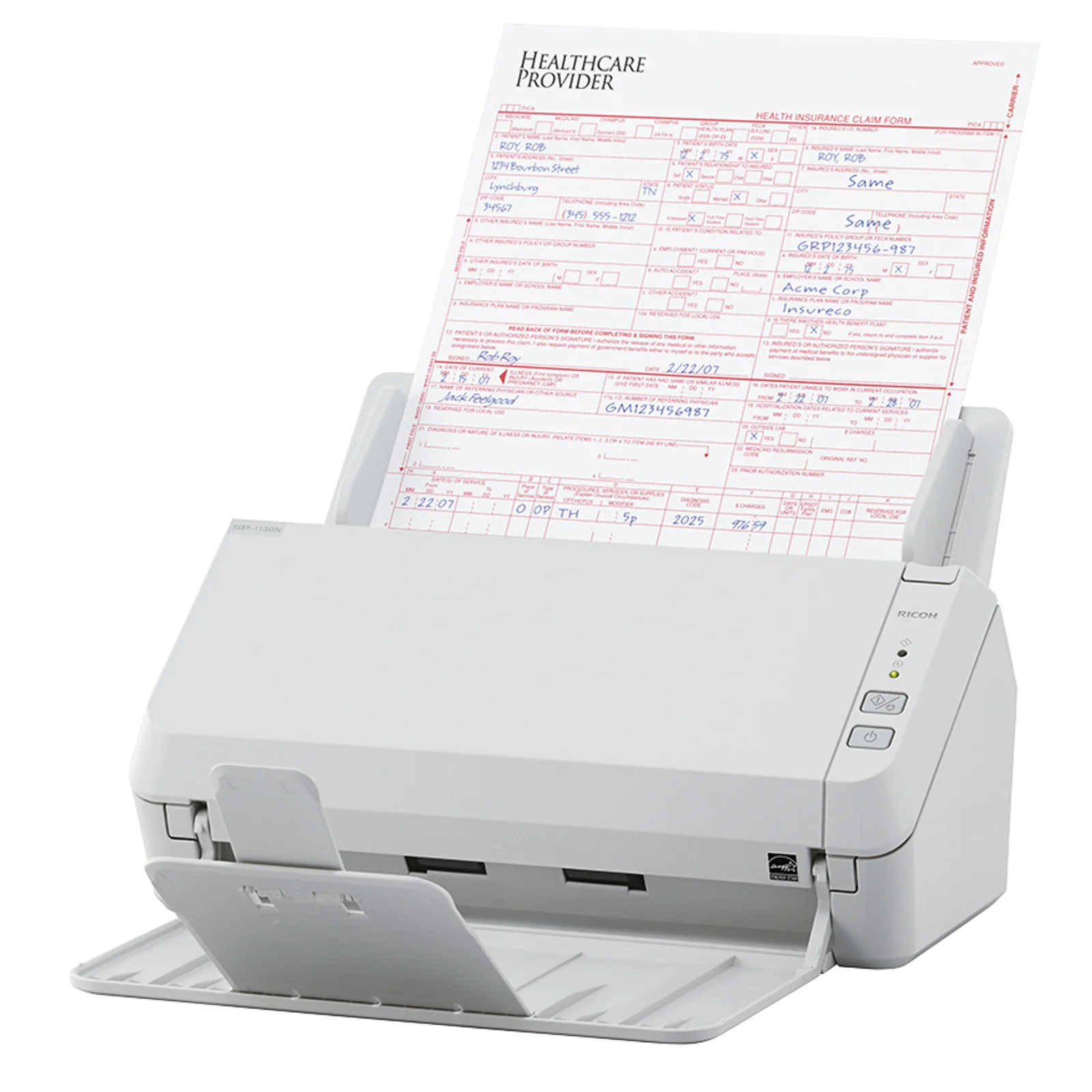 Ricoh SP-1130N Scanner ADF 600 x 600 DPI A4 Gris