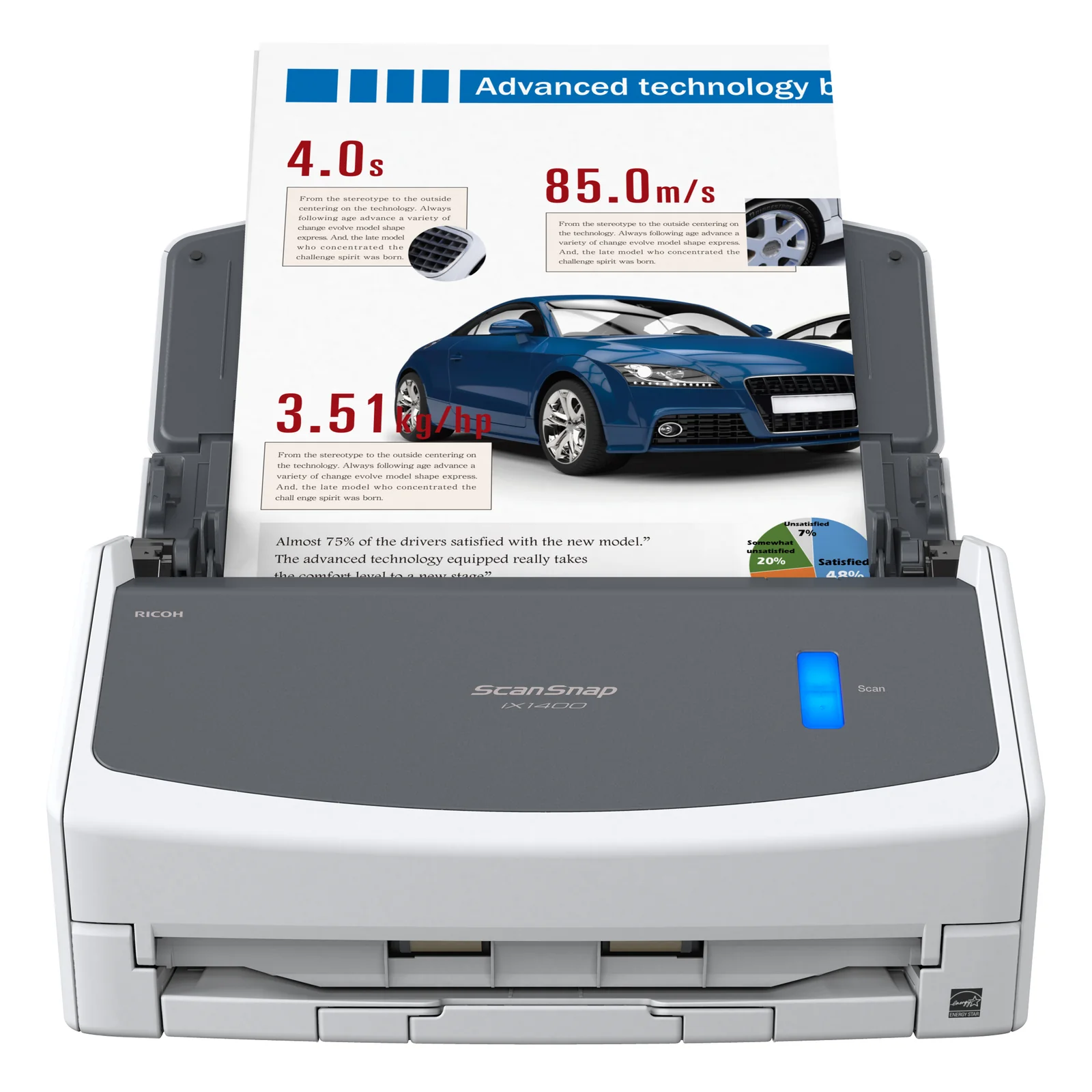 Ricoh ScanSnap iX1400 Scanner ADF 600 x 600 DPI A4 Blanc