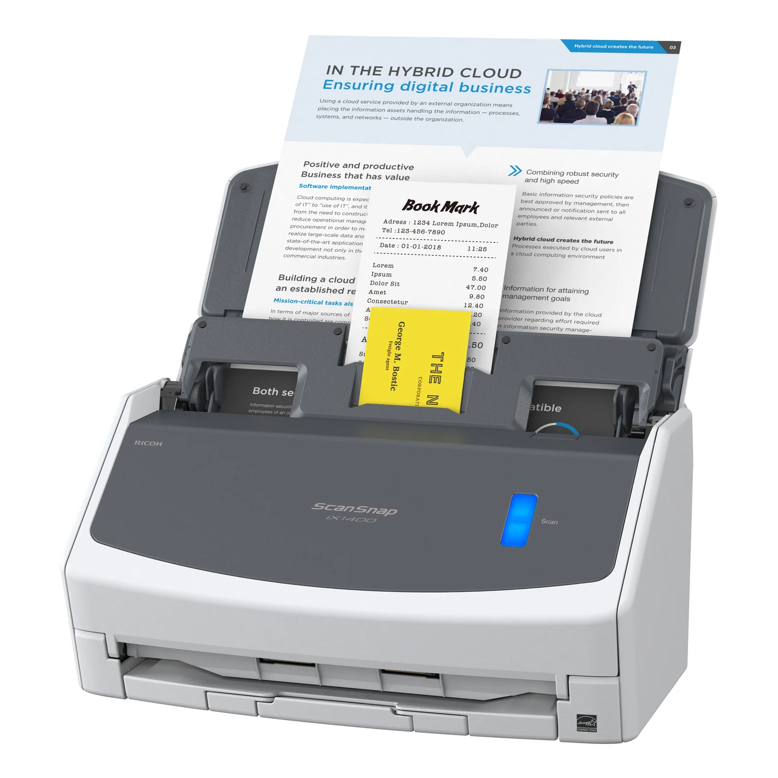 Ricoh ScanSnap iX1400 Scanner ADF 600 x 600 DPI A4 Blanc