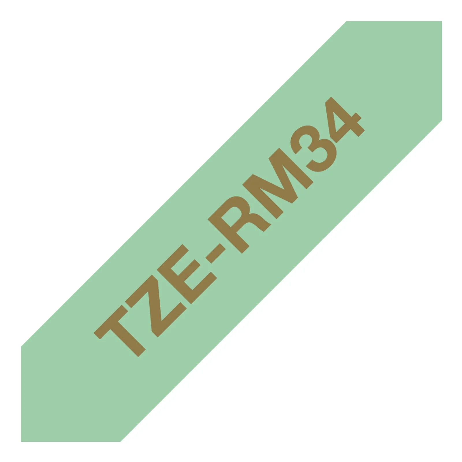 Ruban satin Brother TZe-RM34 12 mm or sur menthe