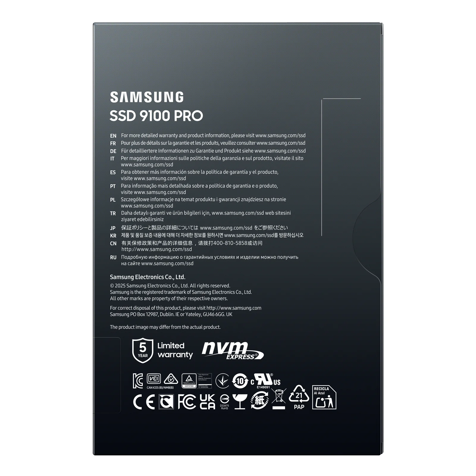 Samsung 9100 PRO PCIe® 5.0 NVMe™ M.2 SSD - 1 TB