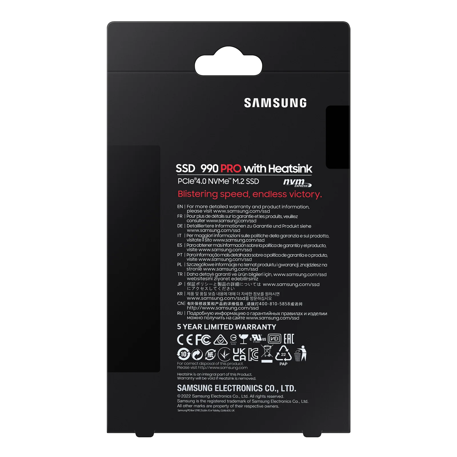 Samsung 990 PRO 1 To M.2 PCI Express 4.0 NVMe V-NAND MLC