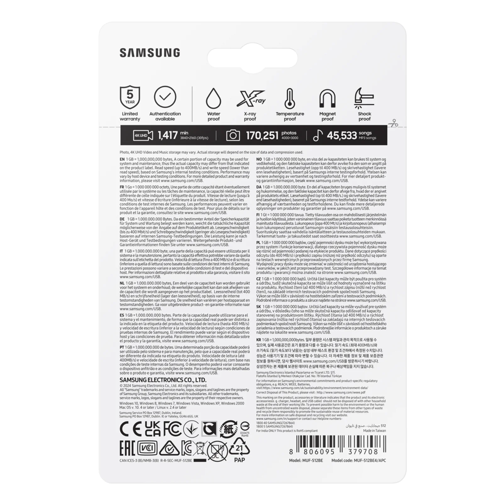 Samsung Bar Plus USB 3.1 512Go
