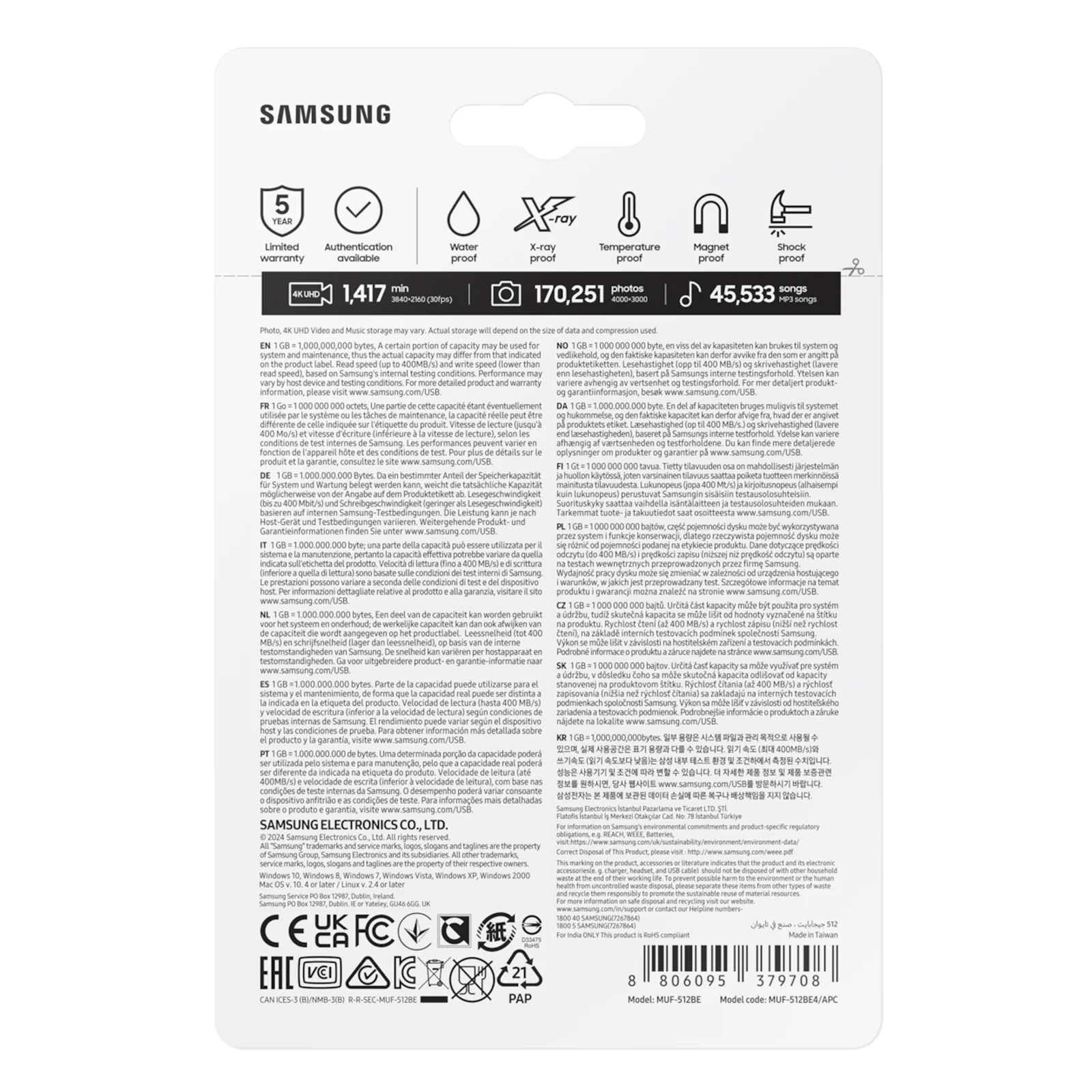 Samsung Bar Plus USB 3.1 512Go
